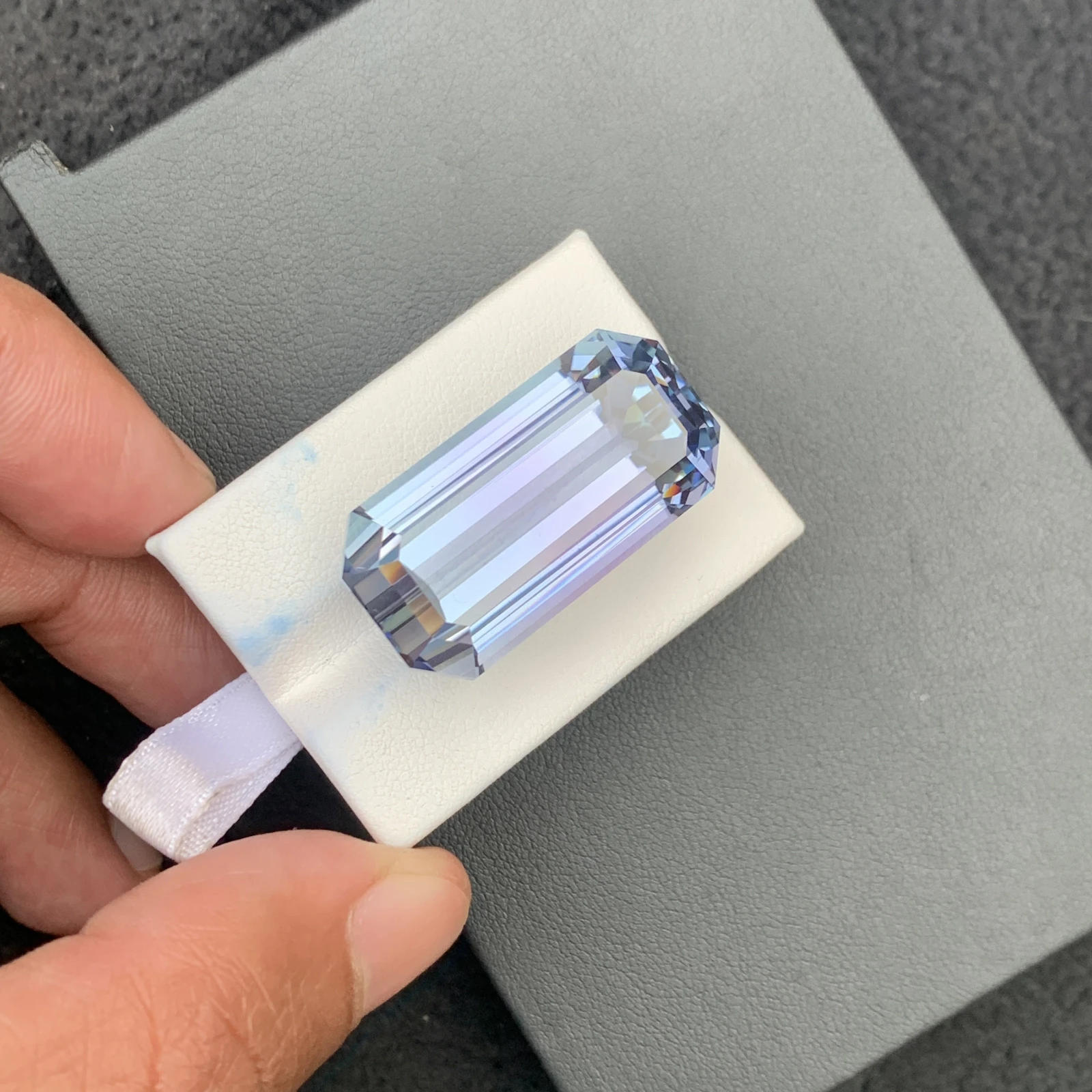 91.35 carat Unheated Natural Pinkish Aqua Blue Octagon Shape Loose Gemstone from Afghanistan