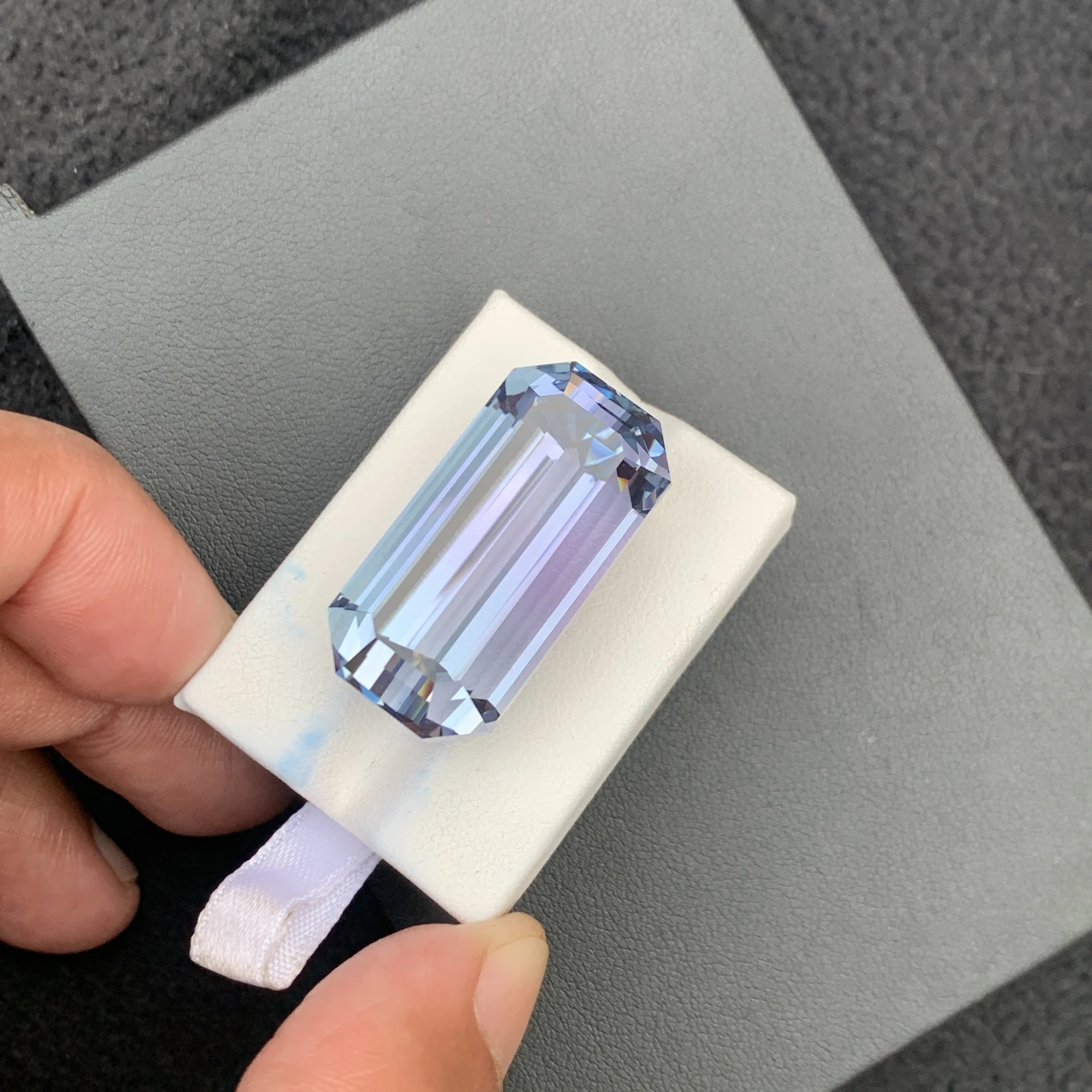 91.35 carat Unheated Natural Pinkish Aqua Blue Octagon Shape Loose Gemstone from Afghanistan