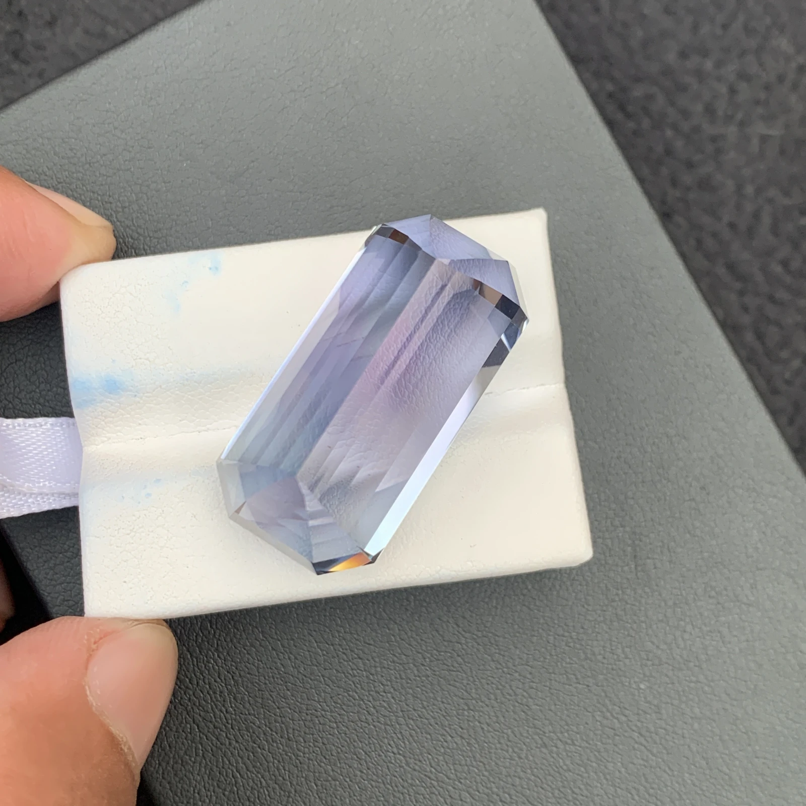 91.35 carat Unheated Natural Pinkish Aqua Blue Octagon Shape Loose Gemstone from Afghanistan