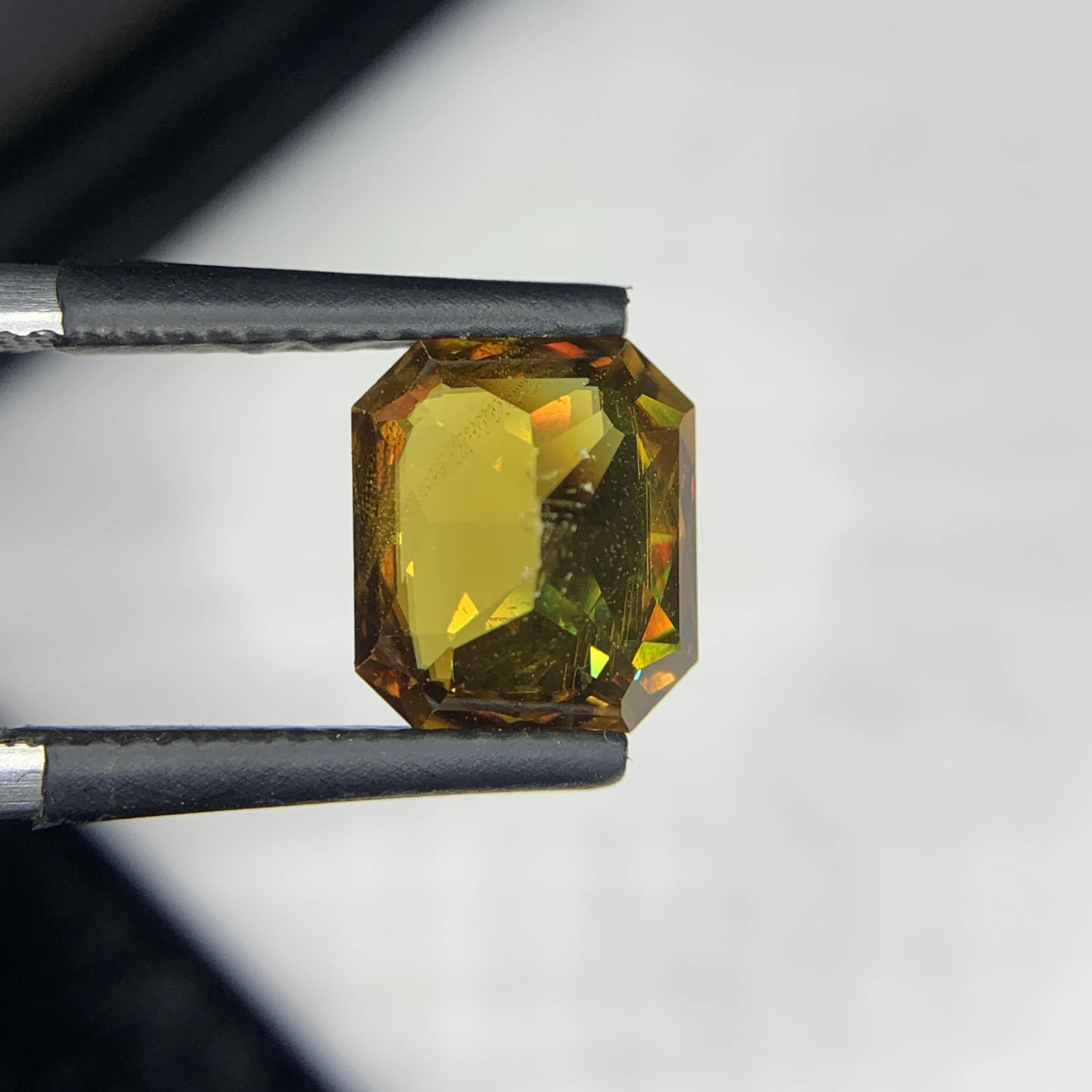3.54 carat Natural Brown Sphene Octagon Shape Loose Gemstone