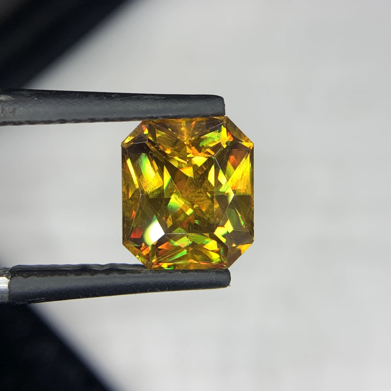 3.54 carat Natural Brown Sphene Octagon Shape Loose Gemstone