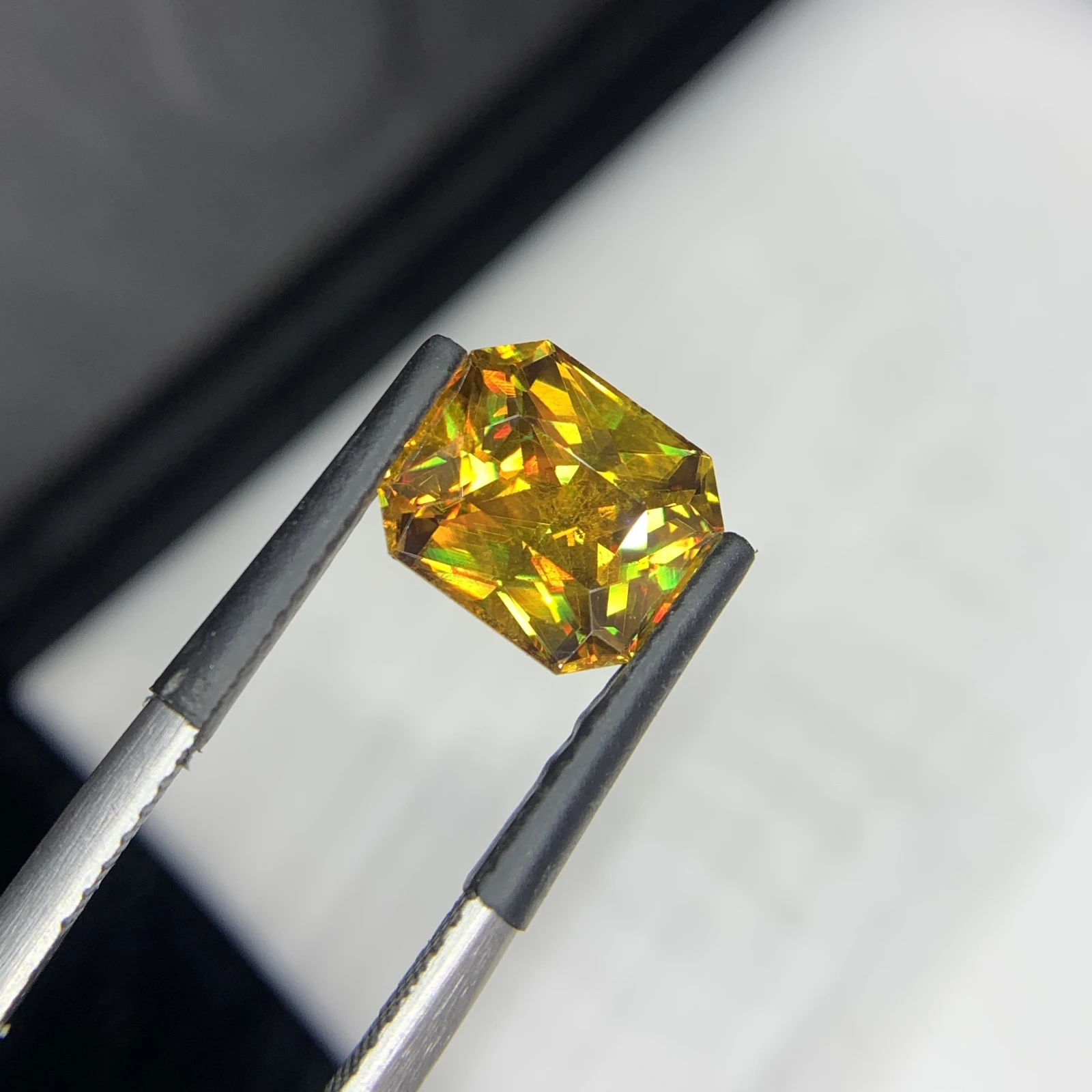 3.54 carat Natural Brown Sphene Octagon Shape Loose Gemstone