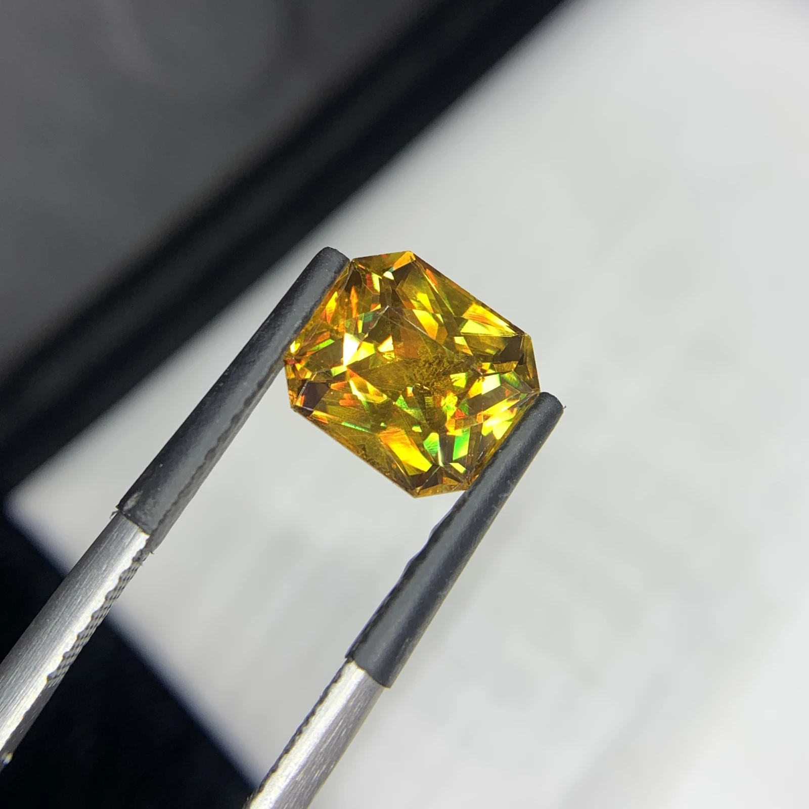 3.54 carat Natural Brown Sphene Octagon Shape Loose Gemstone