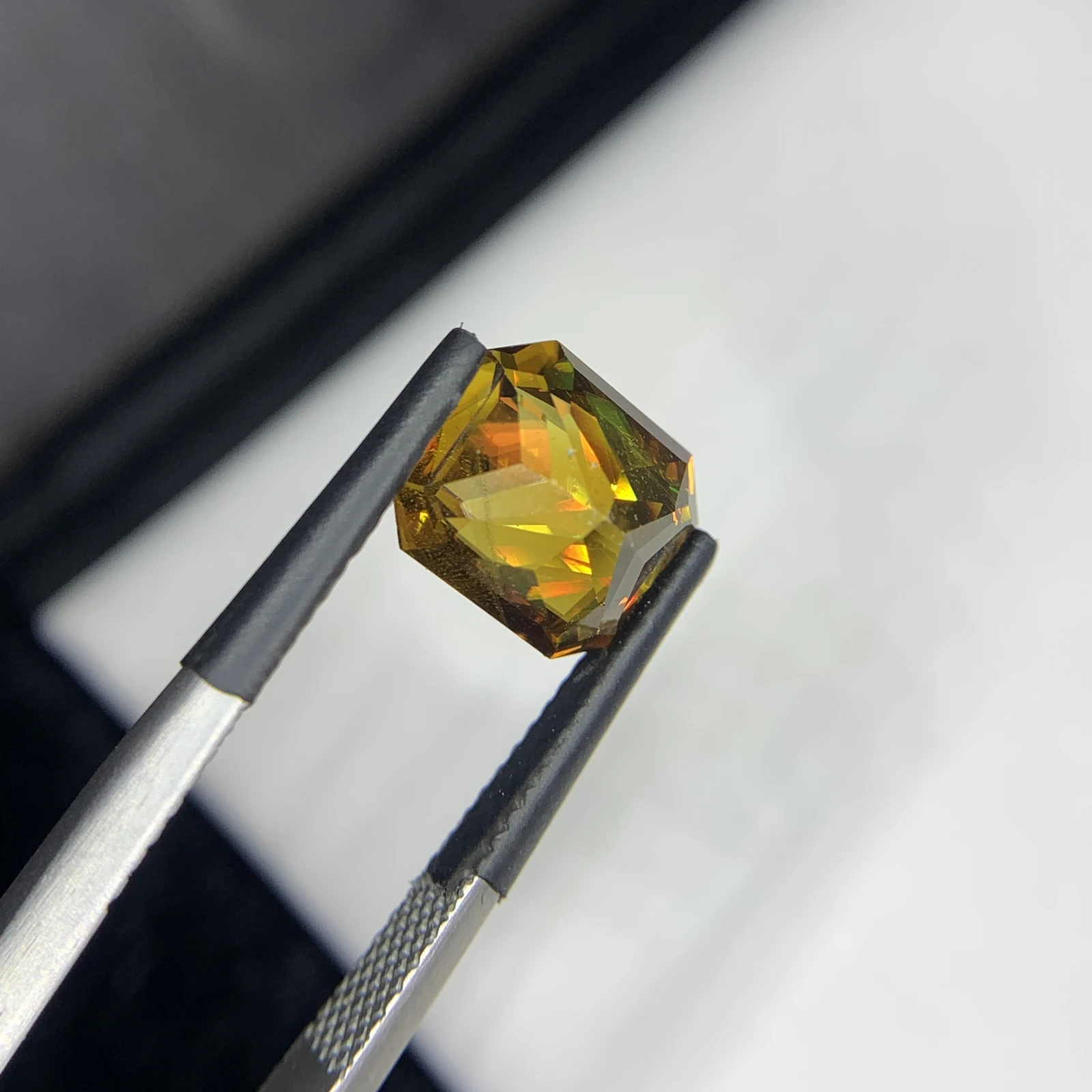 3.54 carat Natural Brown Sphene Octagon Shape Loose Gemstone