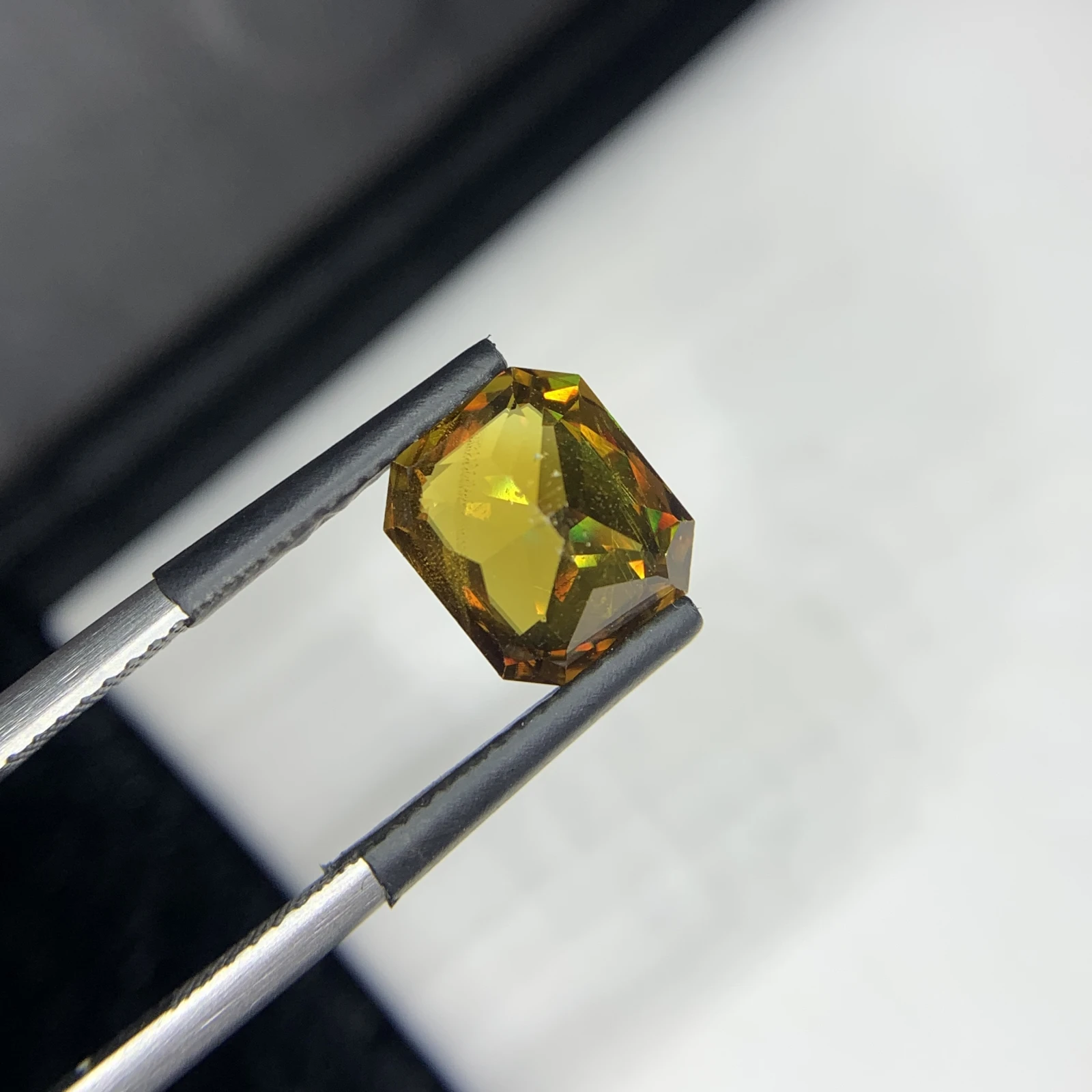 3.54 carat Natural Brown Sphene Octagon Shape Loose Gemstone