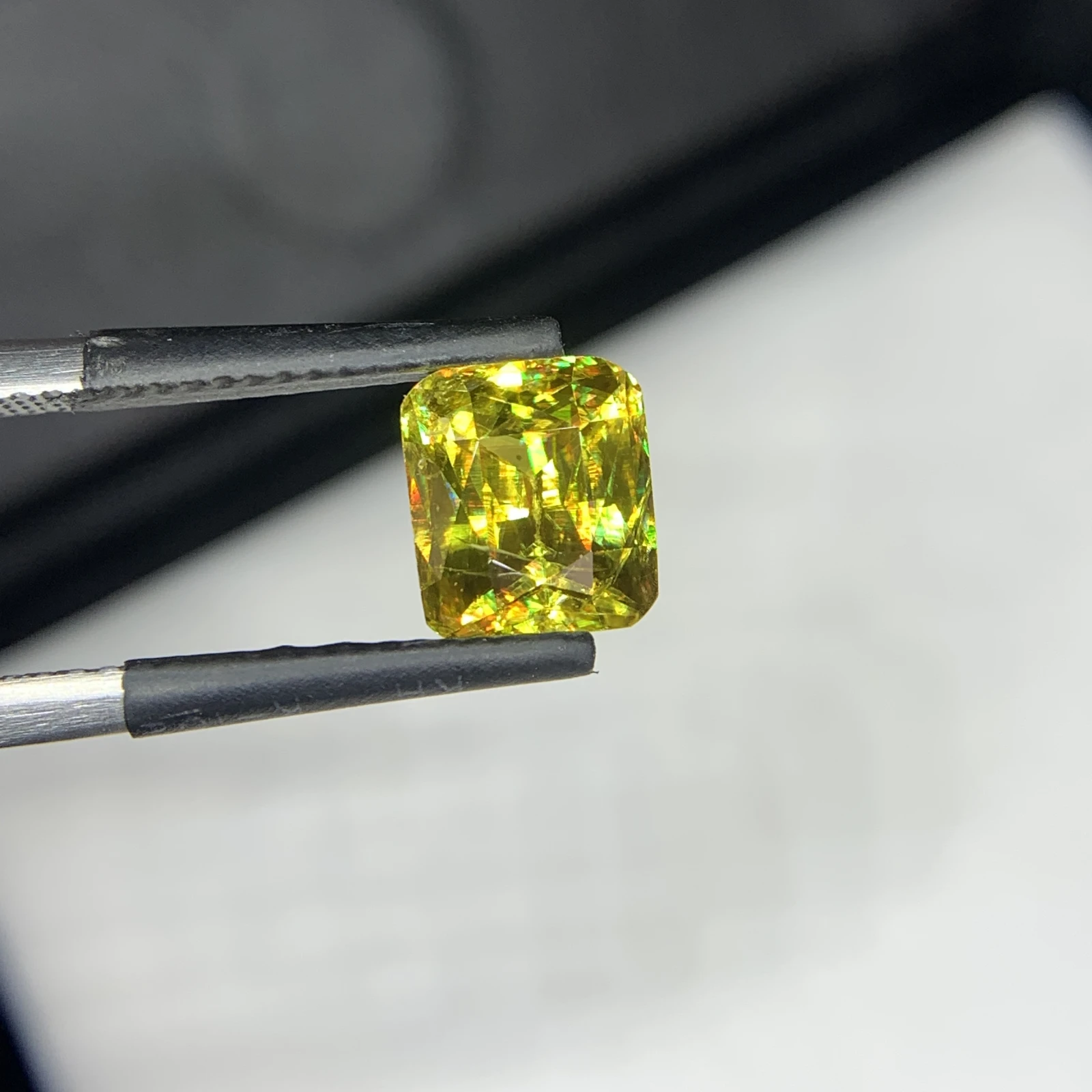 2.80 carat Natural Brown Sphene Cushion Shape Faceted Loose Gemstone