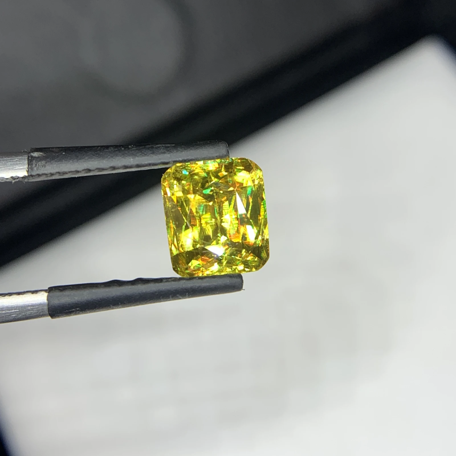 2.80 carat Natural Brown Sphene Cushion Shape Faceted Loose Gemstone