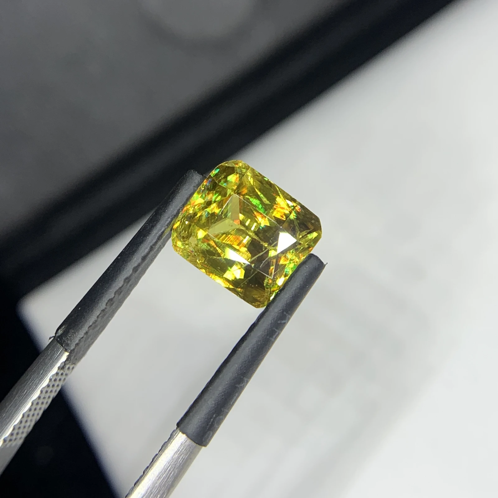 2.80 carat Natural Brown Sphene Cushion Shape Faceted Loose Gemstone