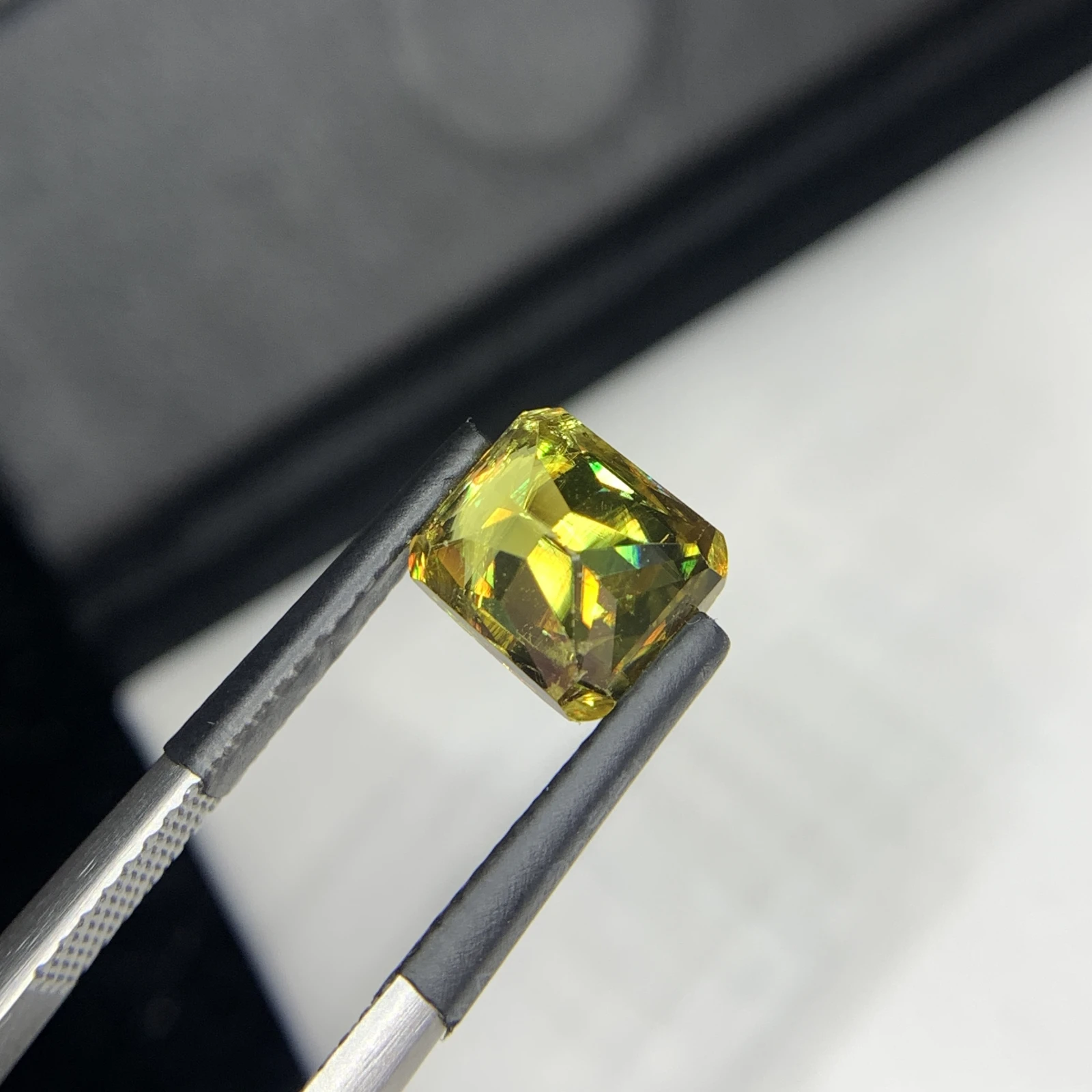 2.80 carat Natural Brown Sphene Cushion Shape Faceted Loose Gemstone