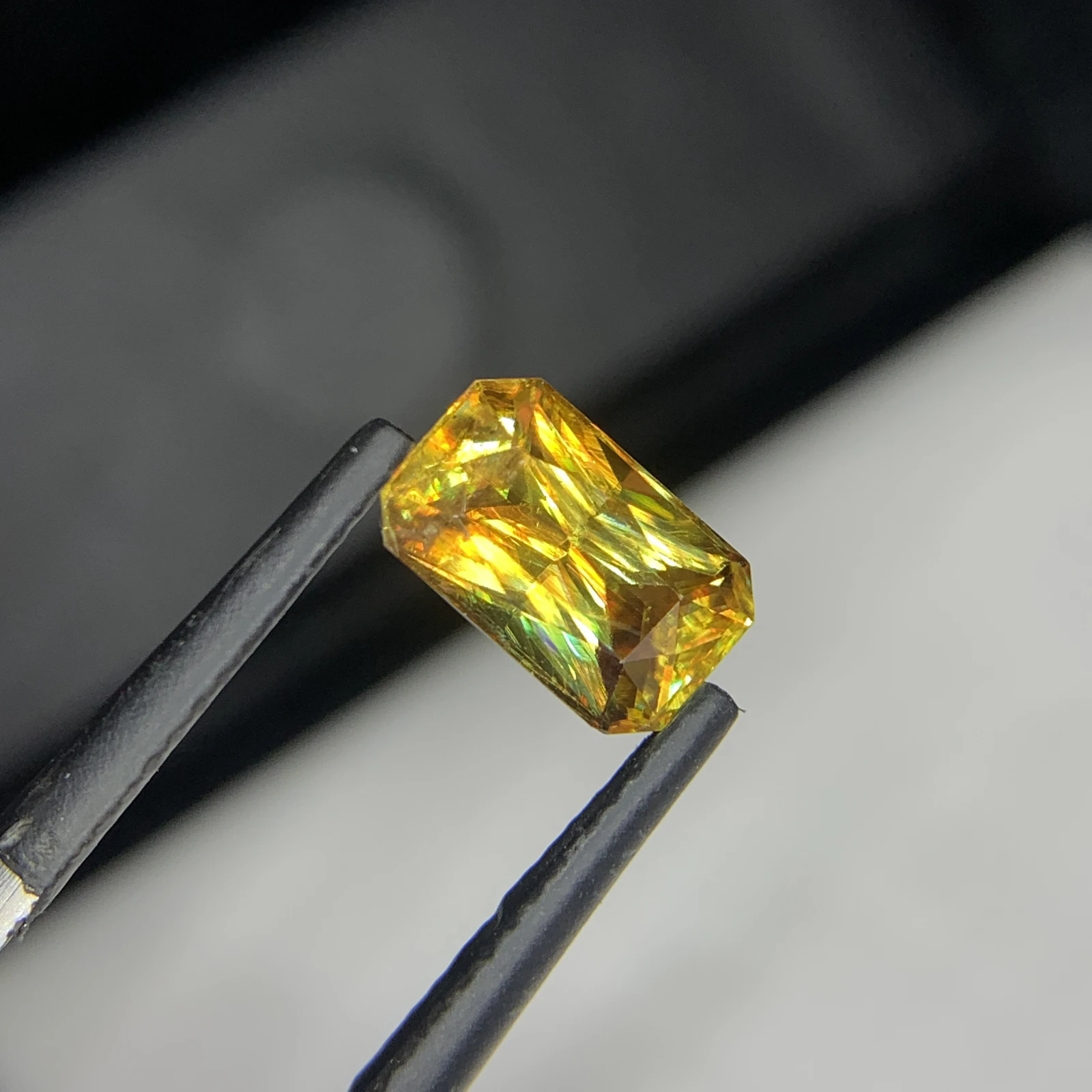 2.11 carat Natural Brown Sphene Octagon Shape Faceted Loose Gemstone