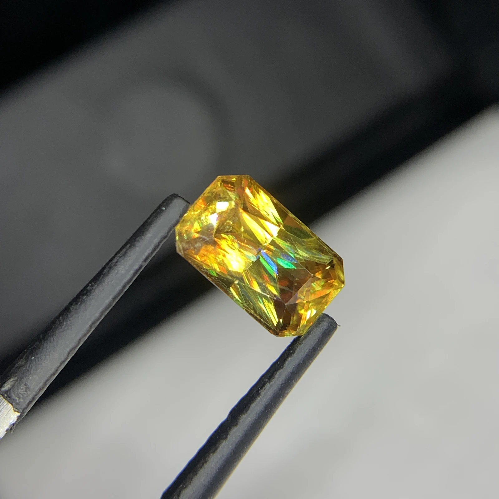 2.11 carat Natural Brown Sphene Octagon Shape Faceted Loose Gemstone