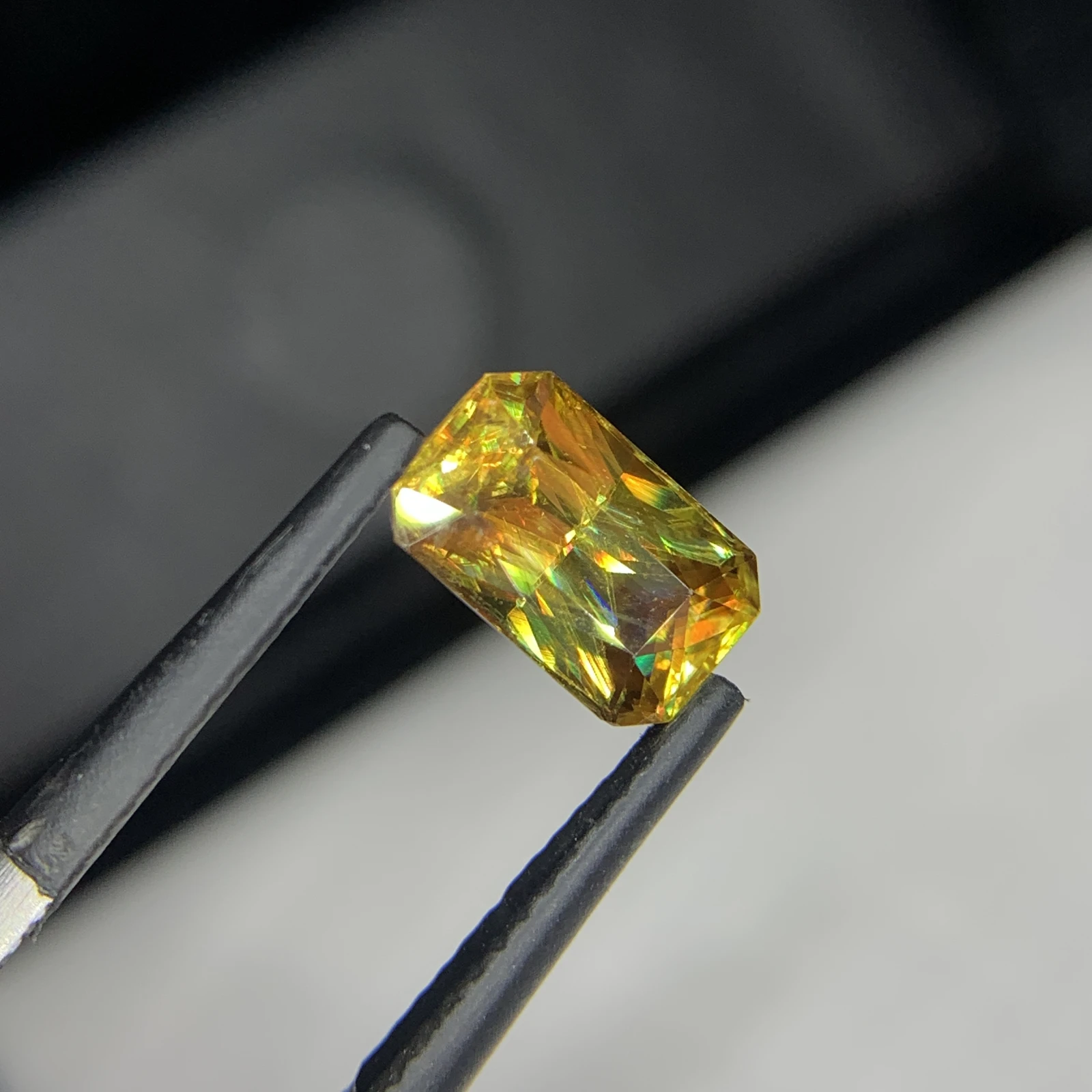 2.11 carat Natural Brown Sphene Octagon Shape Faceted Loose Gemstone