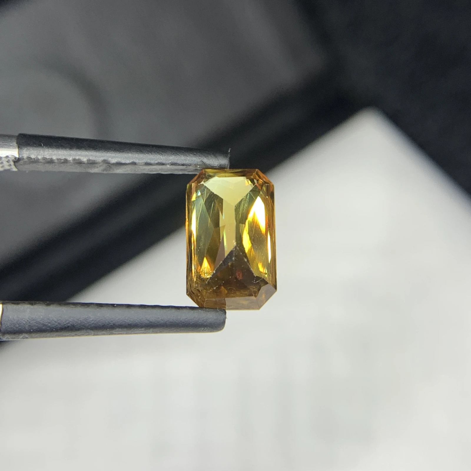 2.11 carat Natural Brown Sphene Octagon Shape Faceted Loose Gemstone