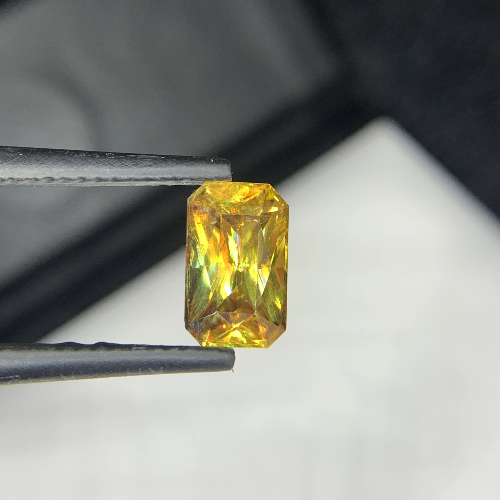 2.11 carat Natural Brown Sphene Octagon Shape Faceted Loose Gemstone