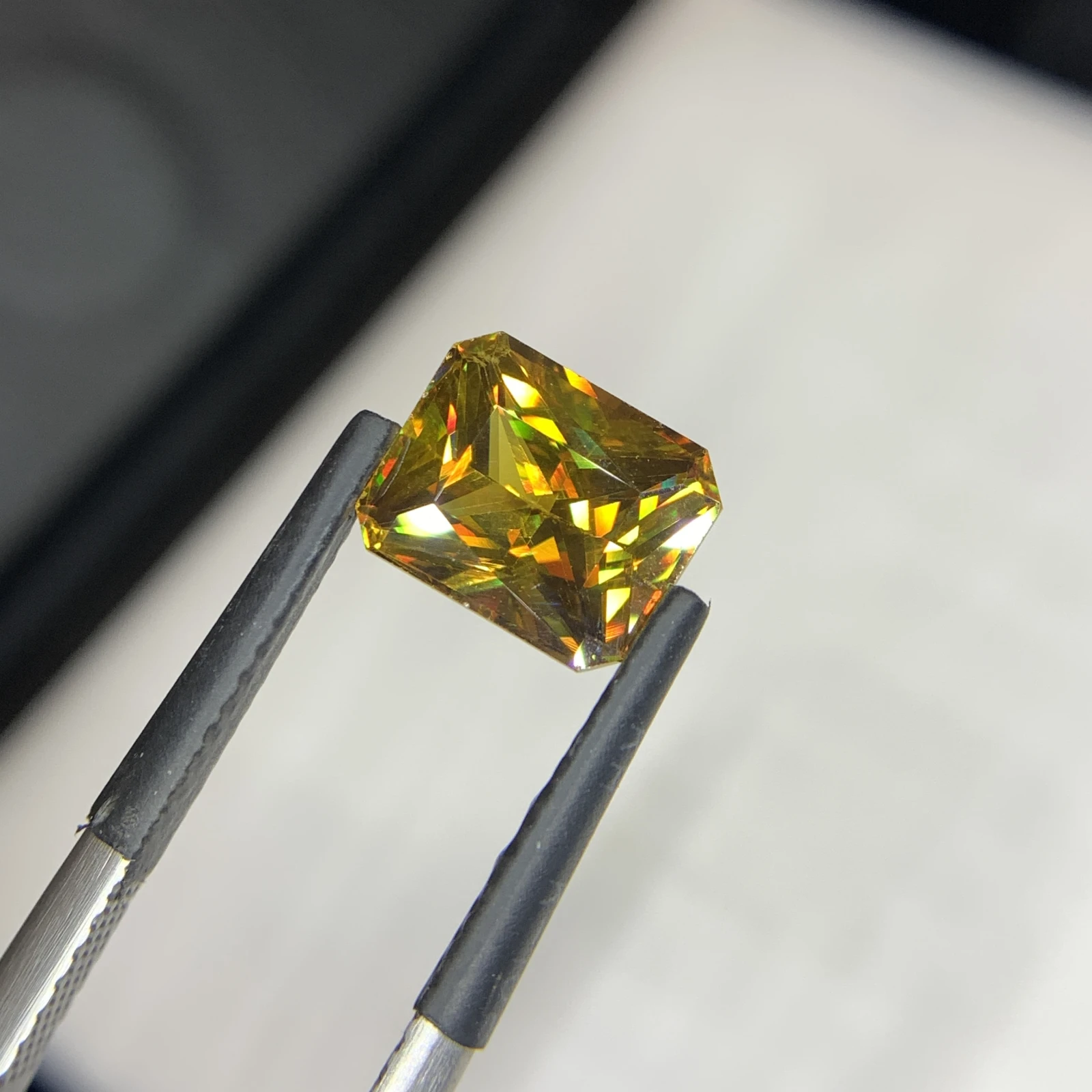 2.86 carat Natural Brown Sphene Octagon Shape Loose Gemstone