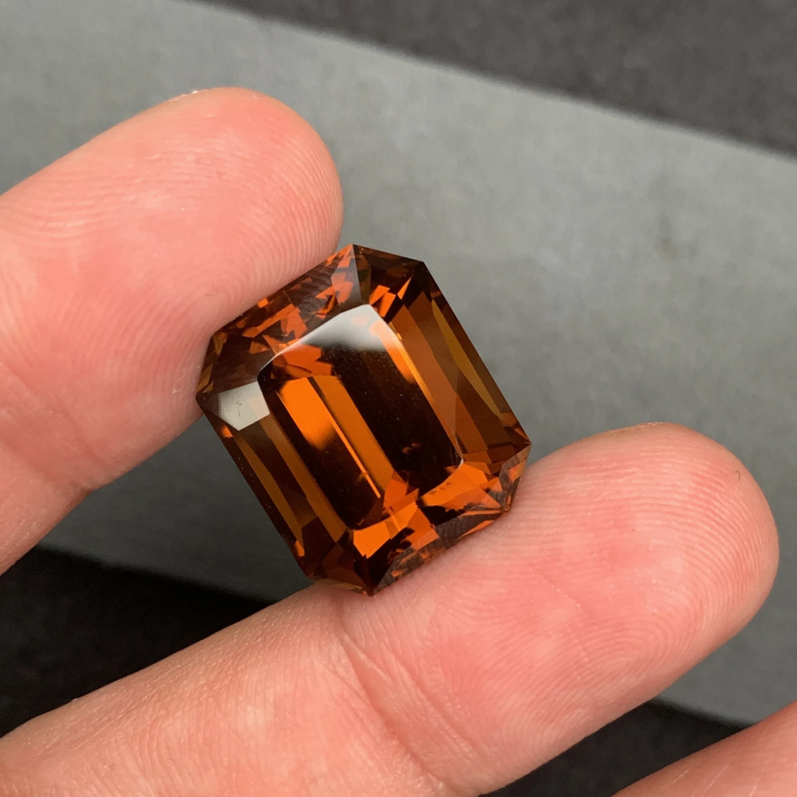 Faceted Citrine Gemstone: 28.70 ct Octagon Cut Healing Crystal