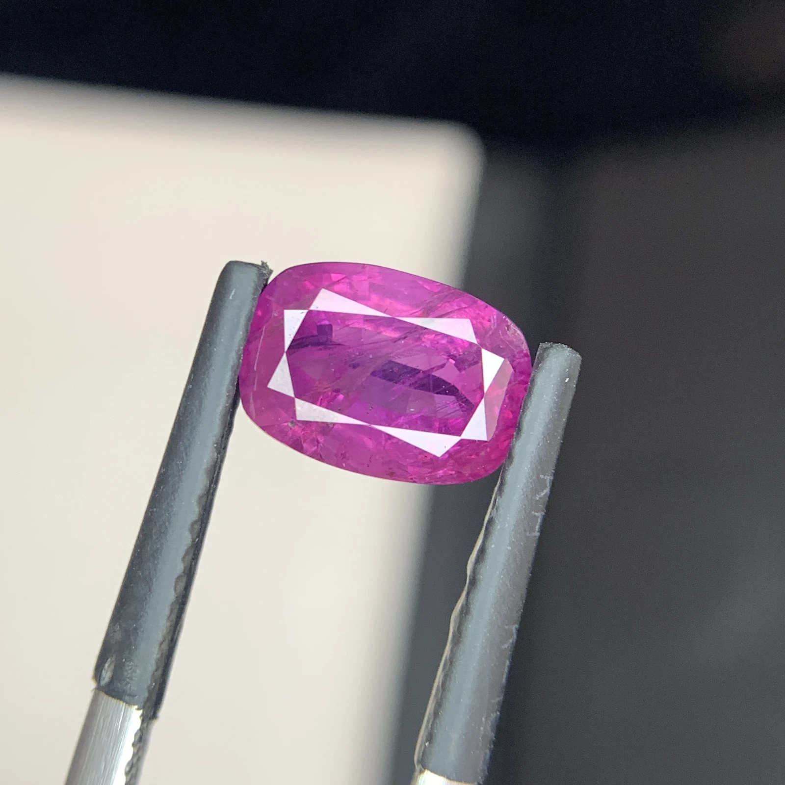 Natural Kashmir Sapphire 2.40 Carat Cushion Shape Faceted Loose Gemstone