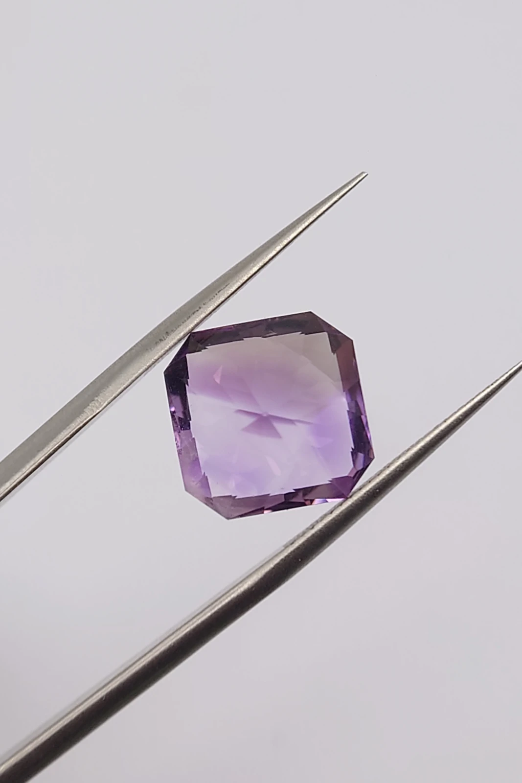 7 ct Natural Amethyst Square Barion Cut From Nigeria