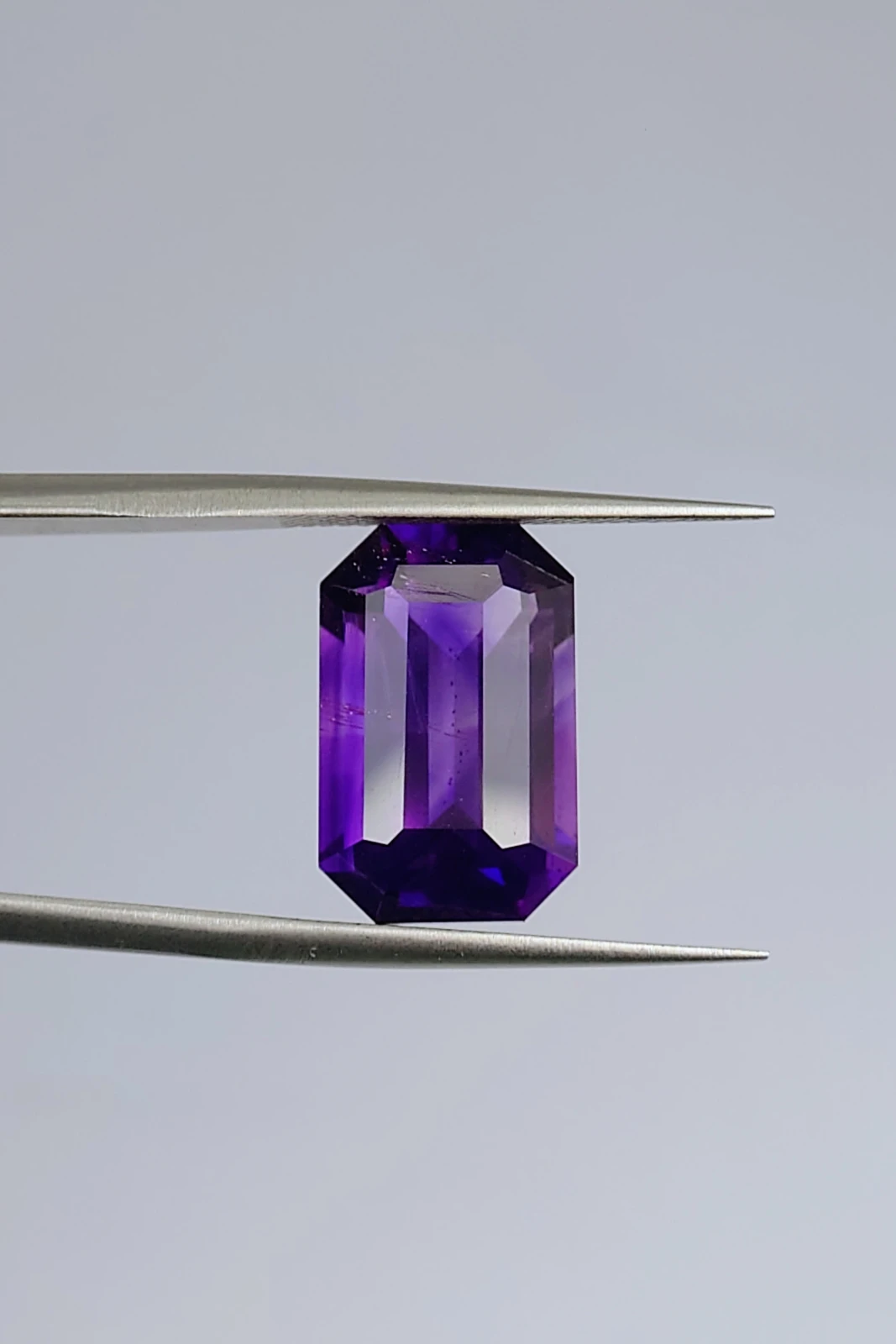 8.2ct Natural  Purple Siberian Type Amethyst Emerald Cut  From Nigeria