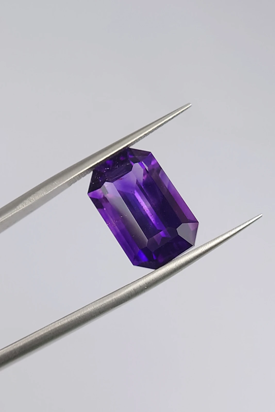 8.2ct Natural  Purple Siberian Type Amethyst Emerald Cut  From Nigeria