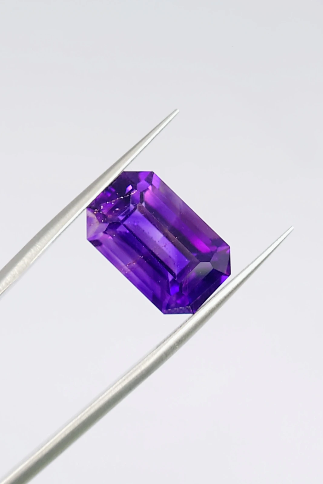 8.2ct Natural  Purple Siberian Type Amethyst Emerald Cut  From Nigeria