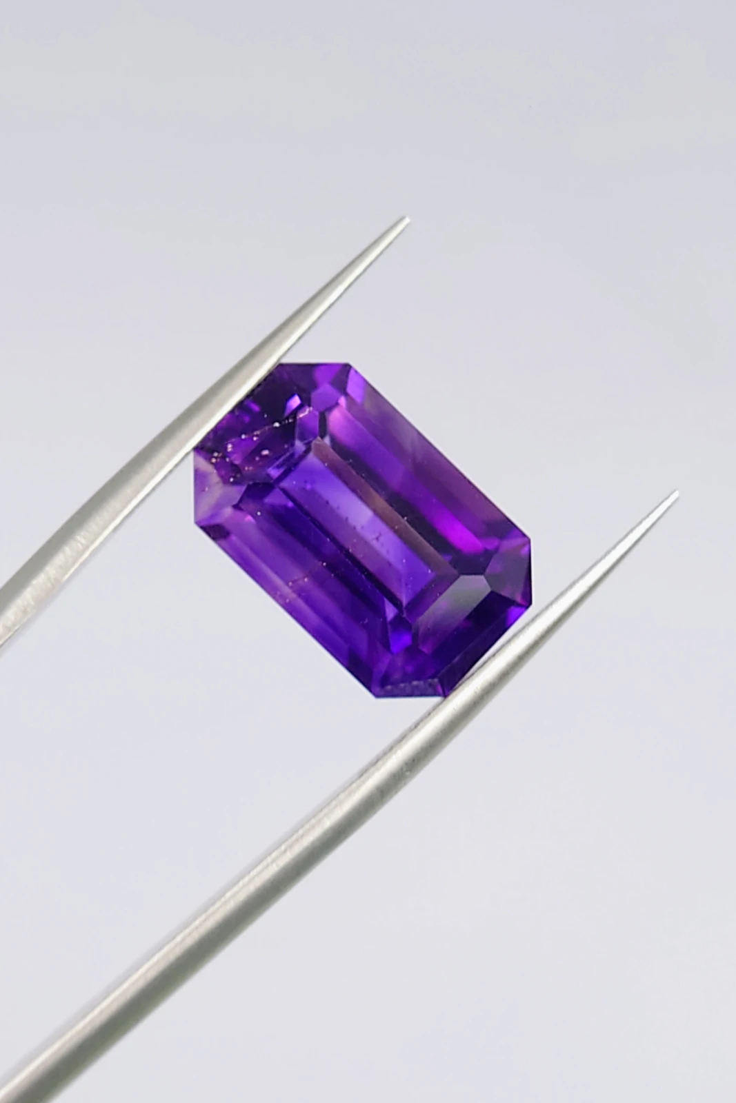 8.2ct Natural  Purple Siberian Type Amethyst Emerald Cut  From Nigeria