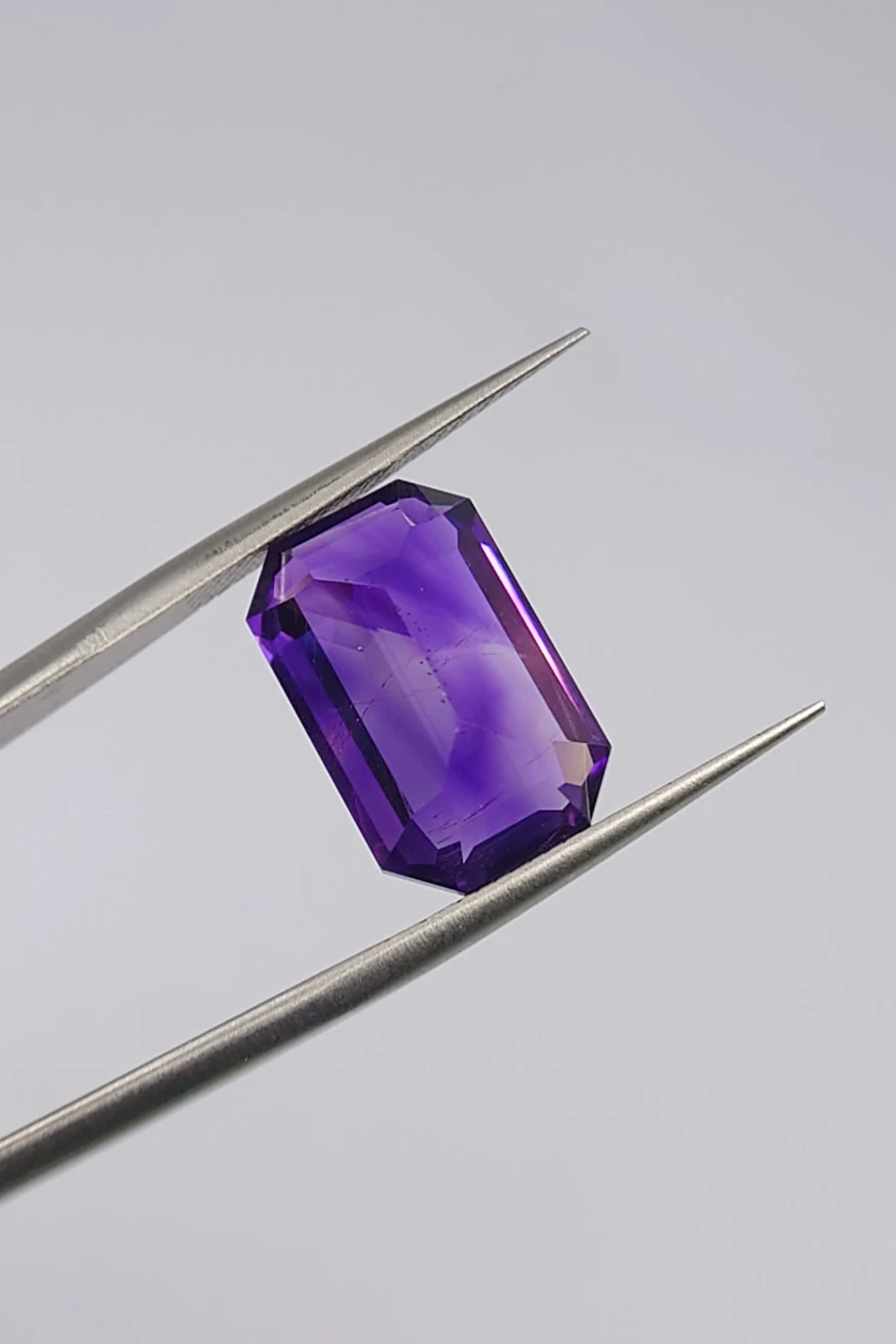 8.2ct Natural  Purple Siberian Type Amethyst Emerald Cut  From Nigeria