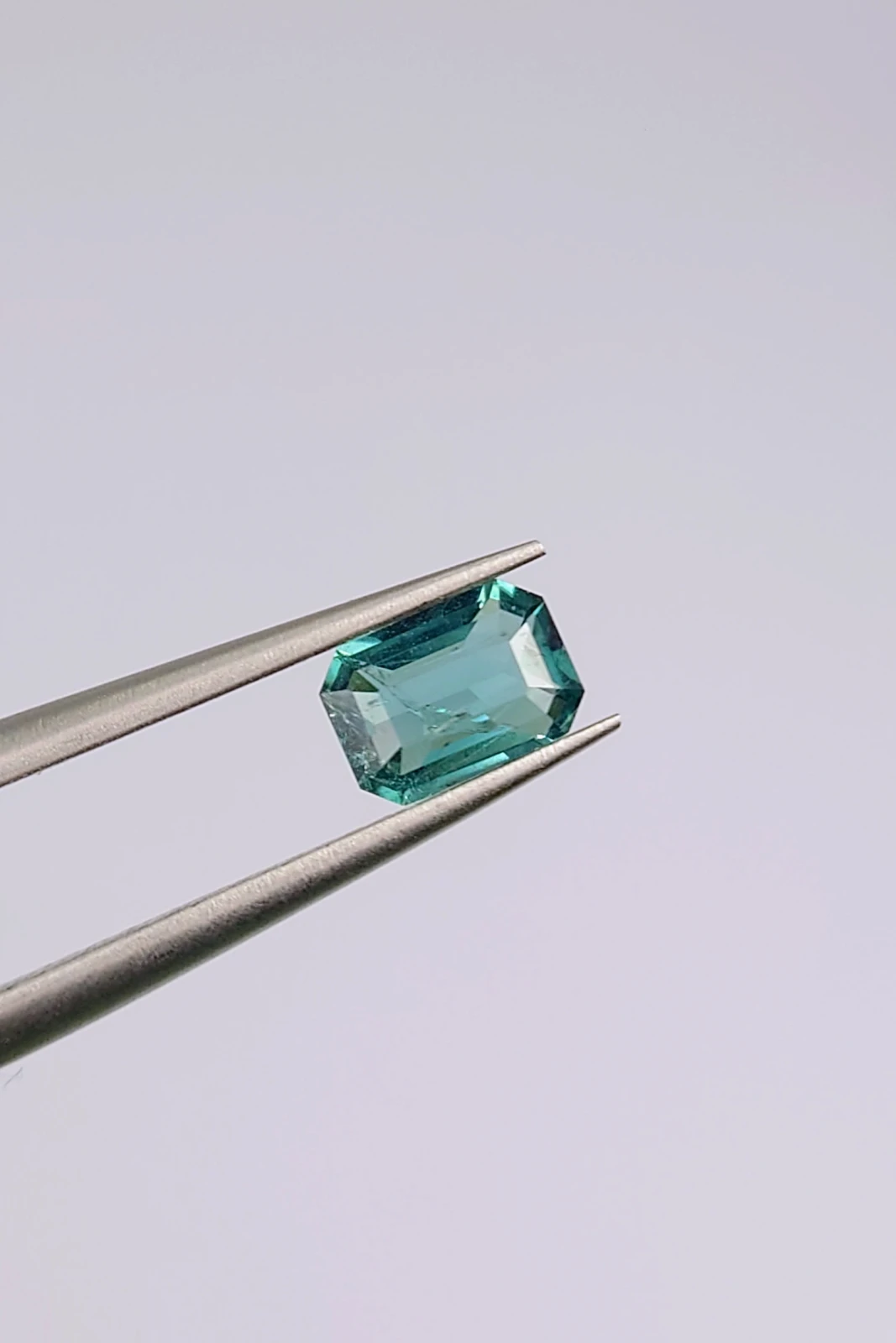 0.5ct Lagoon Green Tourmaline Emerald Cut From Afghanistan