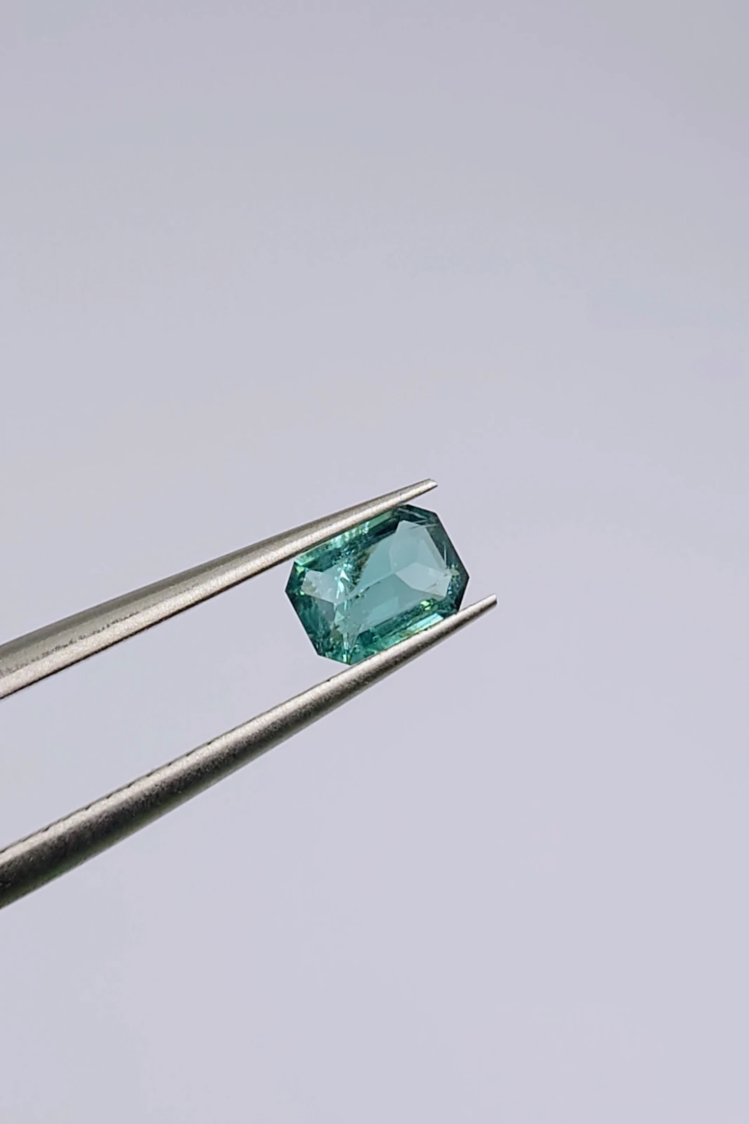 0.5ct Lagoon Green Tourmaline Emerald Cut From Afghanistan