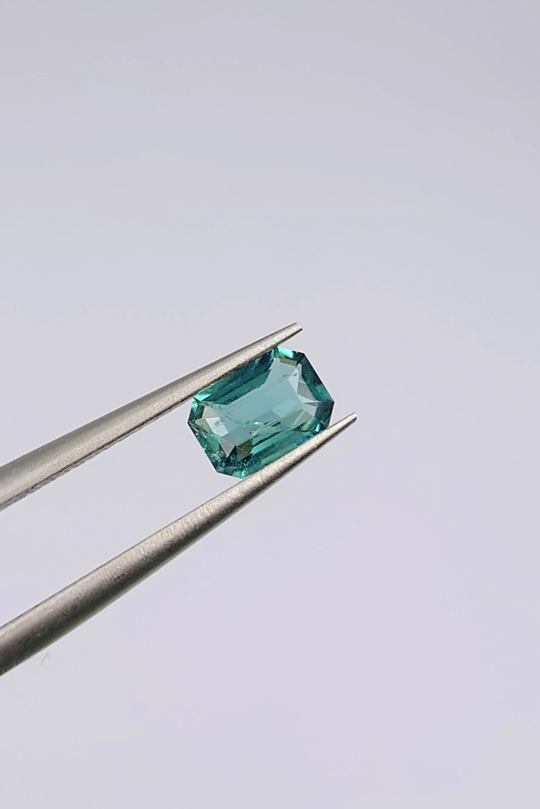 0.5ct Lagoon Green Tourmaline Emerald Cut From Afghanistan