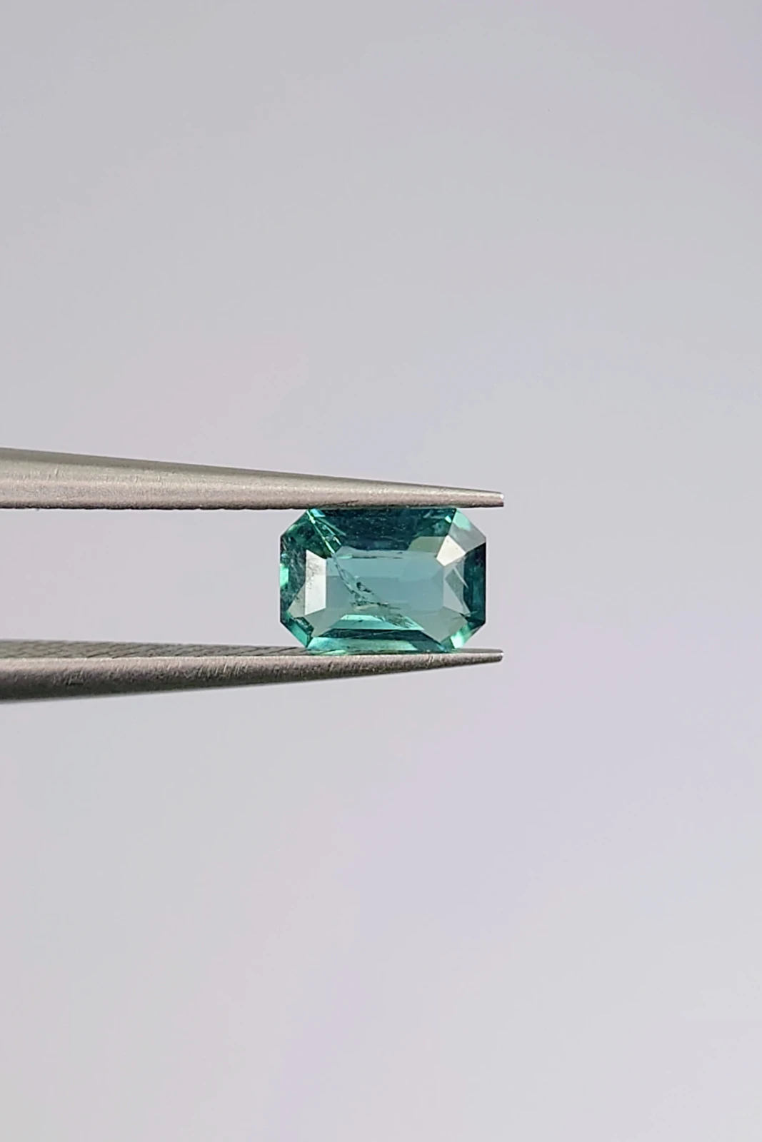 0.5ct Lagoon Green Tourmaline Emerald Cut From Afghanistan