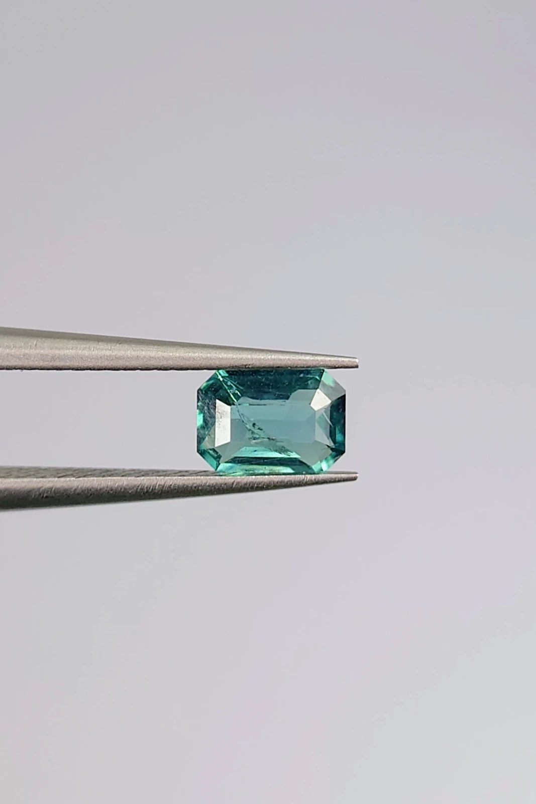 0.5ct Lagoon Green Tourmaline Emerald Cut From Afghanistan