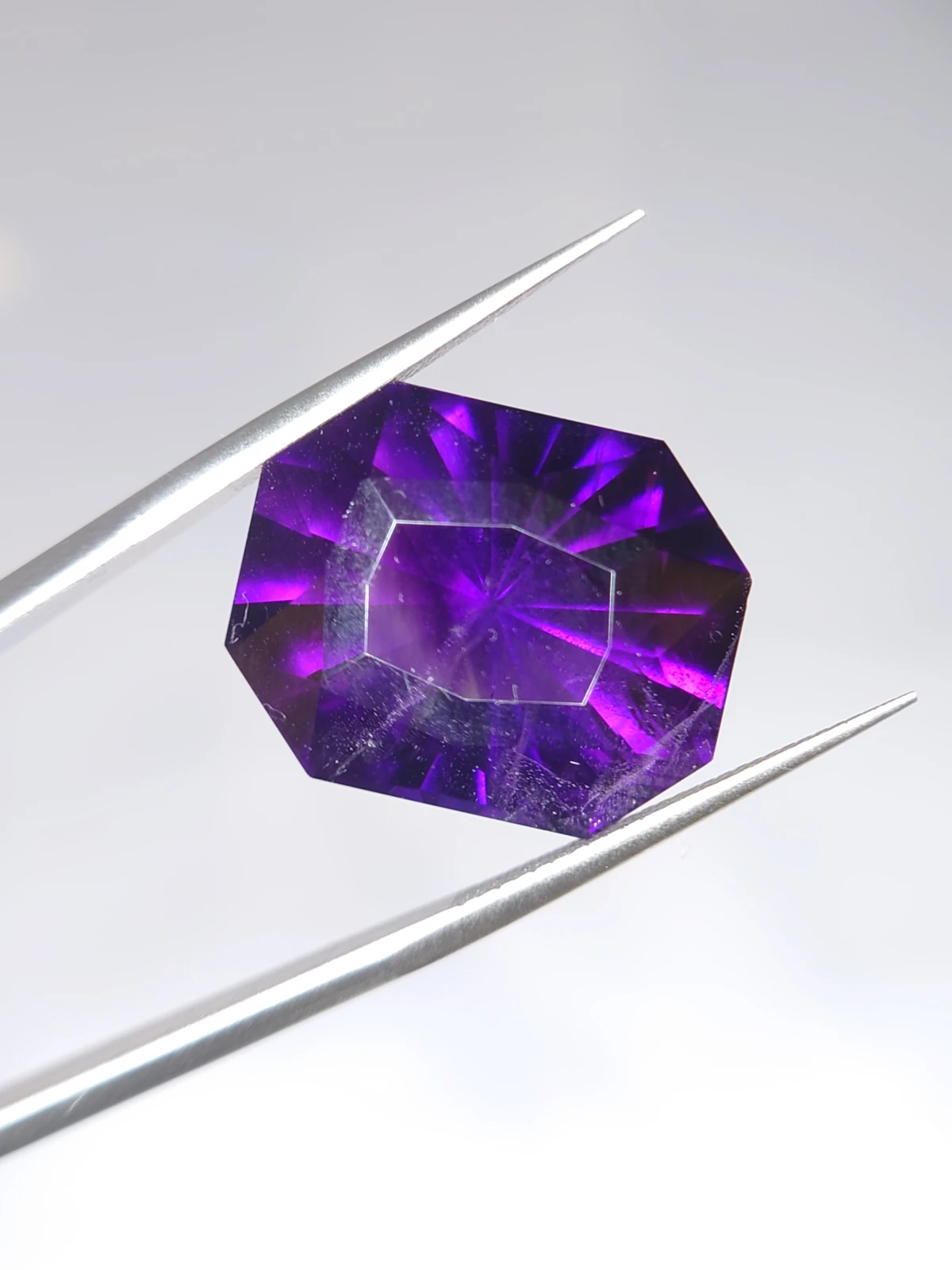 17.4 Natural Siberian type  Amethyst Radiant Cut from Nigeria