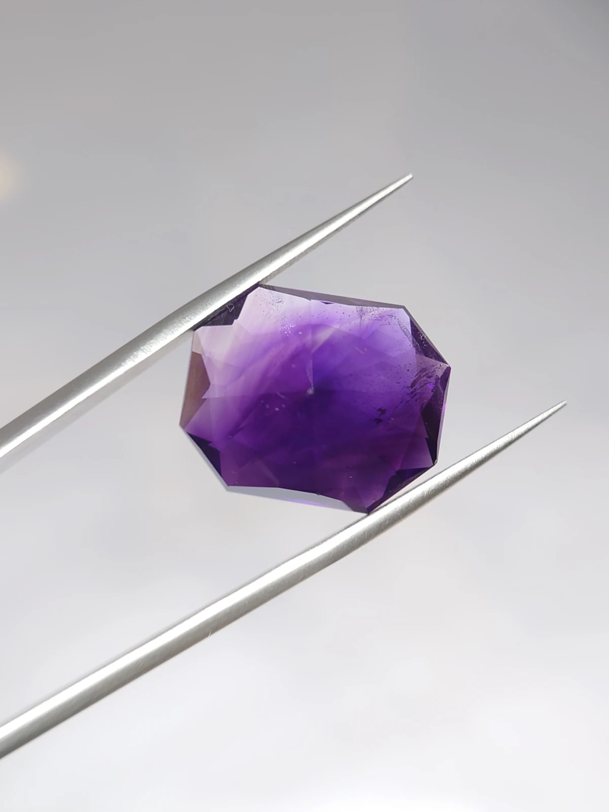 17.4 Natural Siberian type  Amethyst Radiant Cut from Nigeria