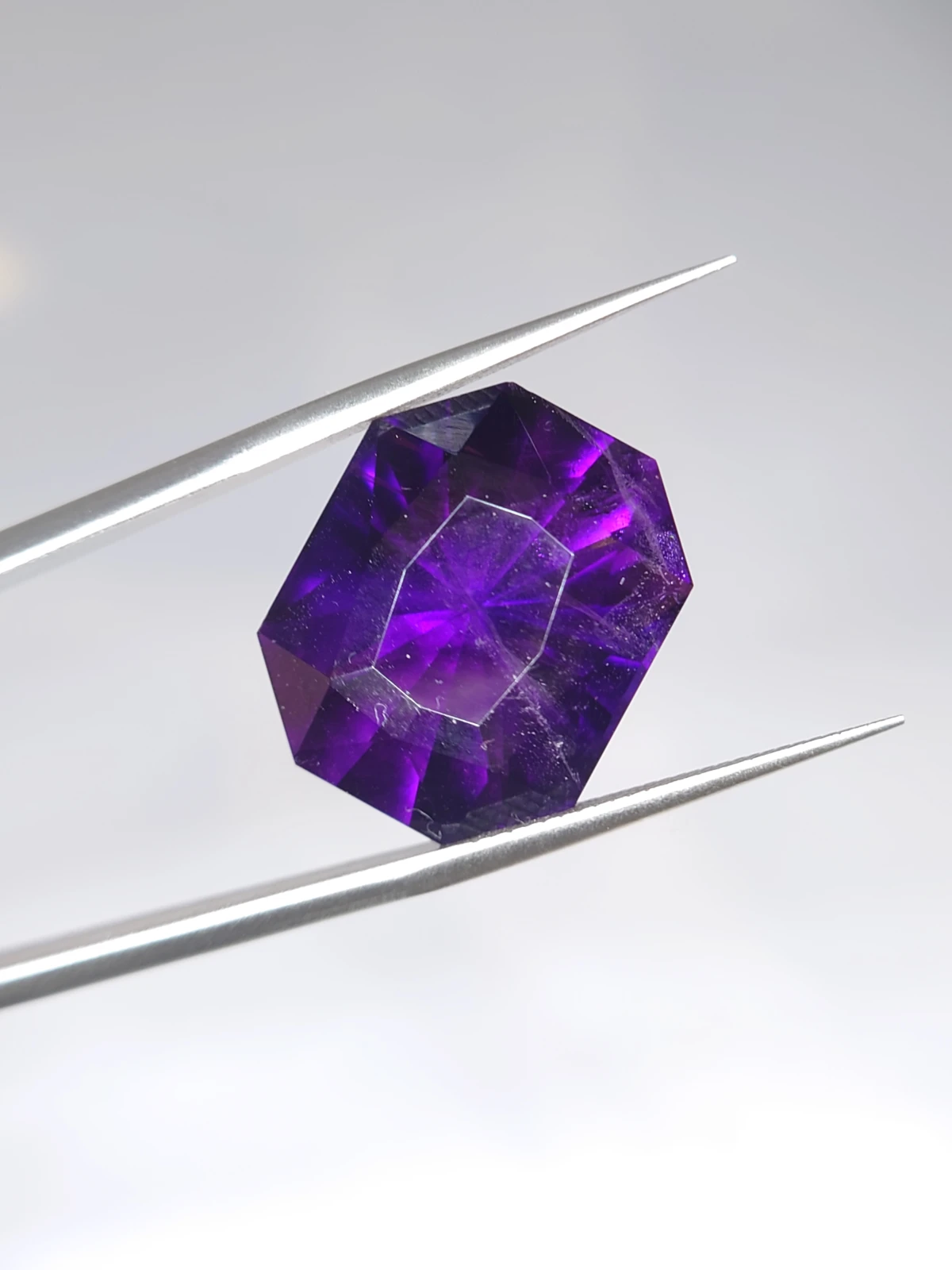 17.4 Natural Siberian type  Amethyst Radiant Cut from Nigeria