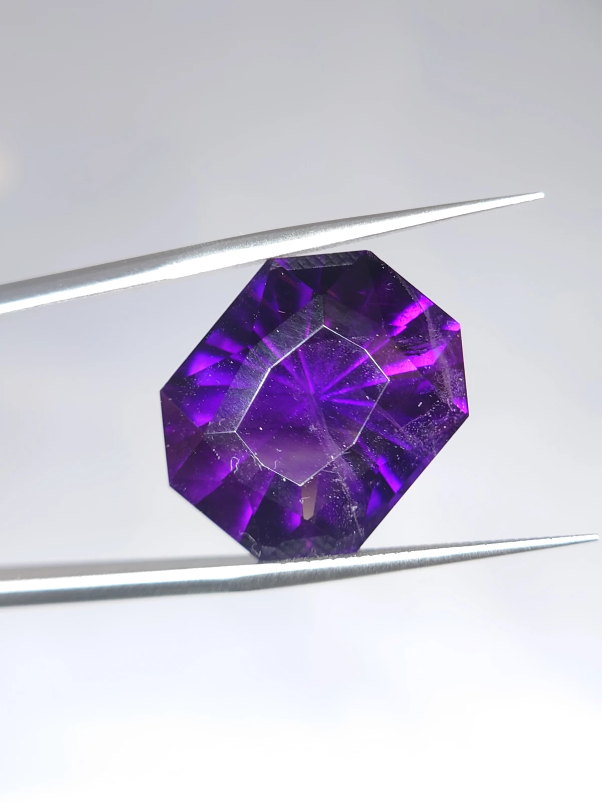 17.4 Natural Siberian type  Amethyst Radiant Cut from Nigeria