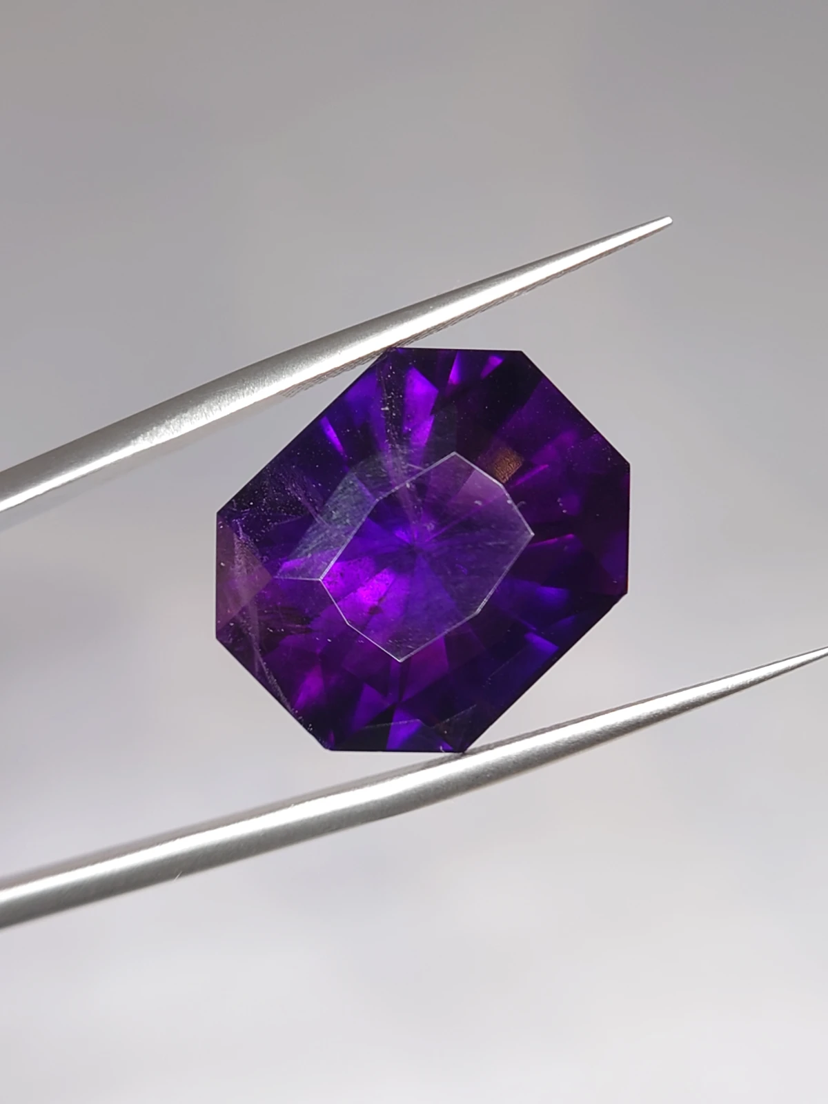 17.4 Natural Siberian type  Amethyst Radiant Cut from Nigeria