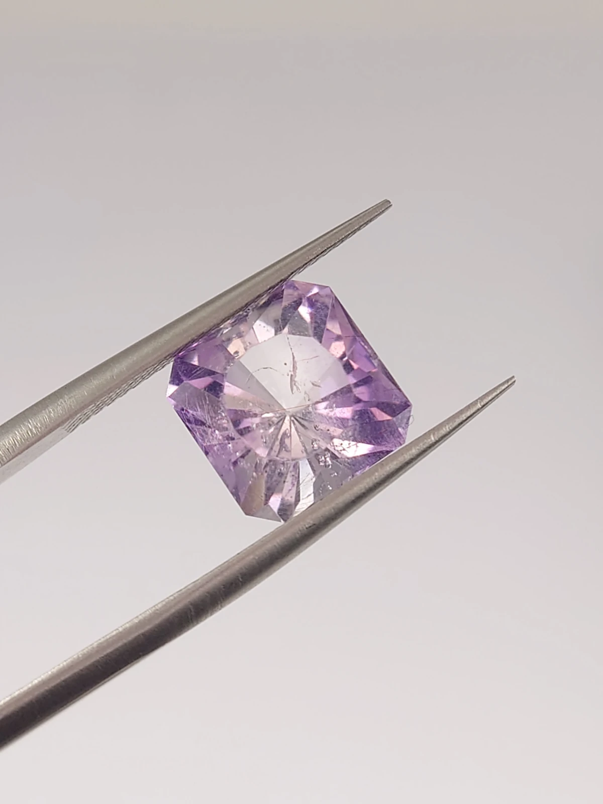 3.5ct Natural Amethyst Square Radiant Loose Cut From Nigeria