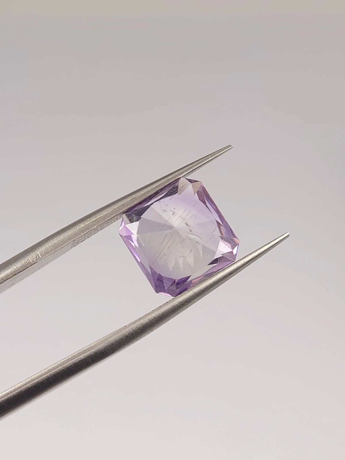 3.5ct Natural Amethyst Square Radiant Loose Cut From Nigeria