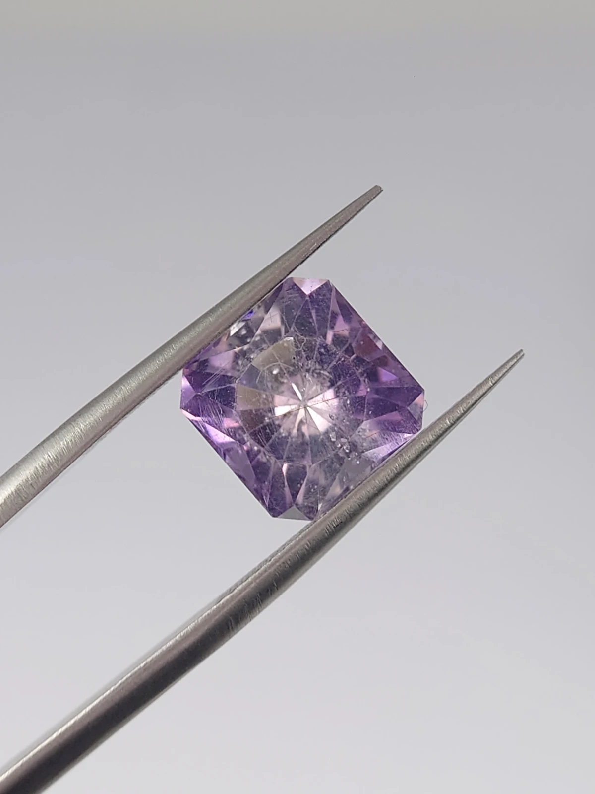 3.5ct Natural Amethyst Square Radiant Loose Cut From Nigeria