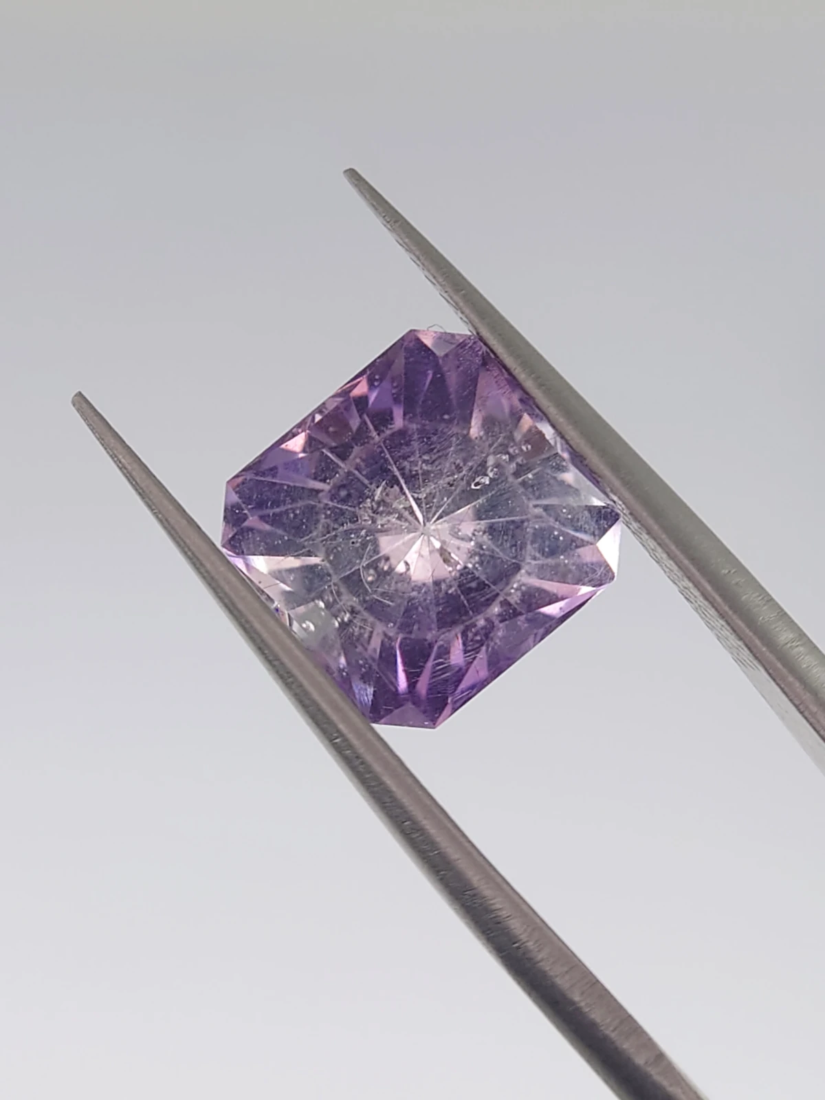 3.5ct Natural Amethyst Square Radiant Loose Cut From Nigeria