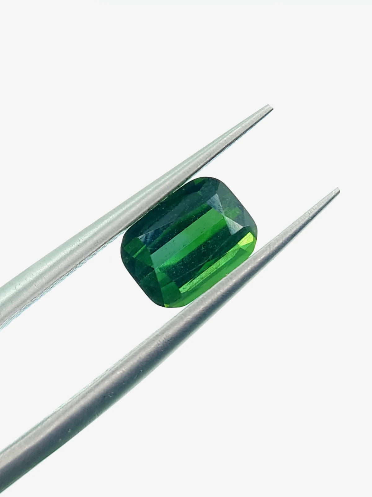 1.21ct Natural Forest Green Tourmaline Cushion Cut Loose Gemstone From Afghanistan