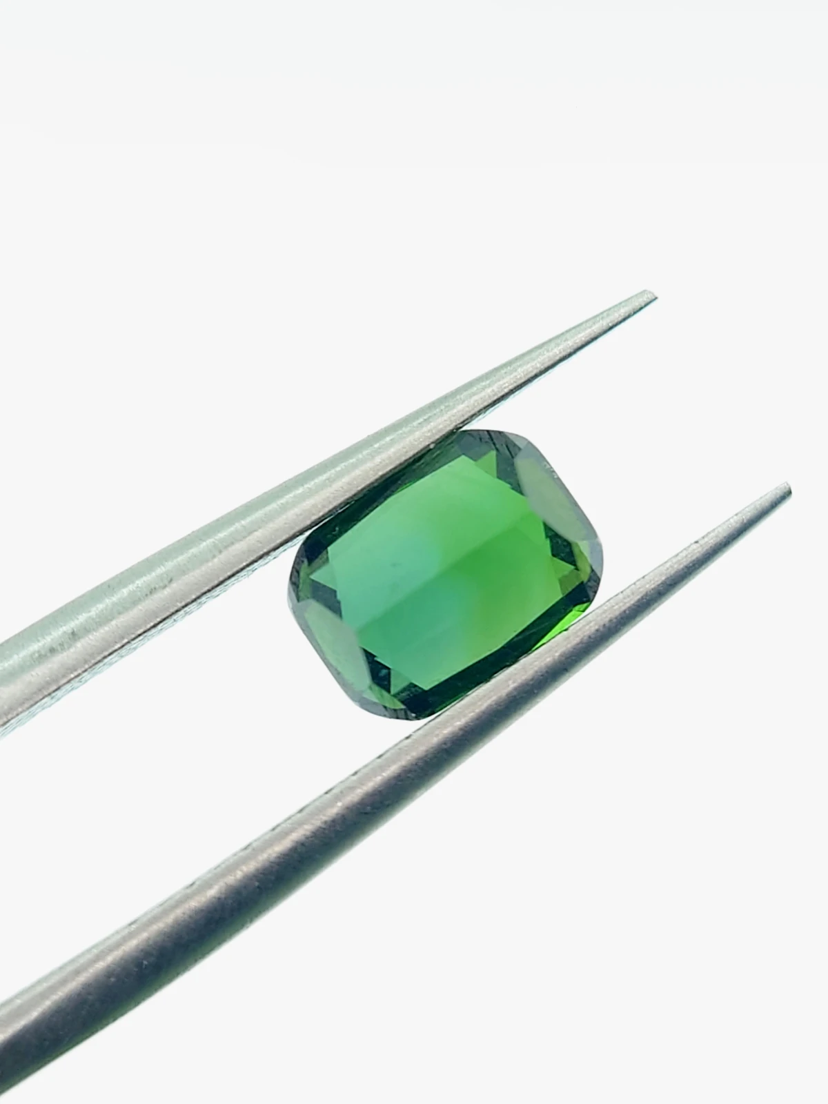 1.21ct Natural Forest Green Tourmaline Cushion Cut Loose Gemstone From Afghanistan