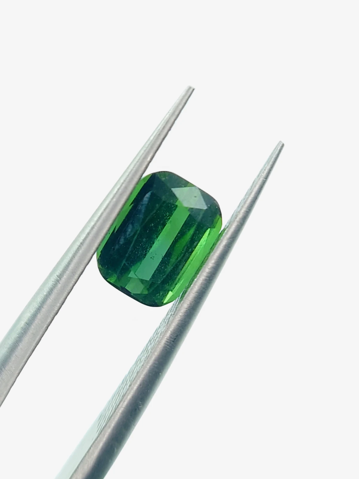 1.21ct Natural Forest Green Tourmaline Cushion Cut Loose Gemstone From Afghanistan