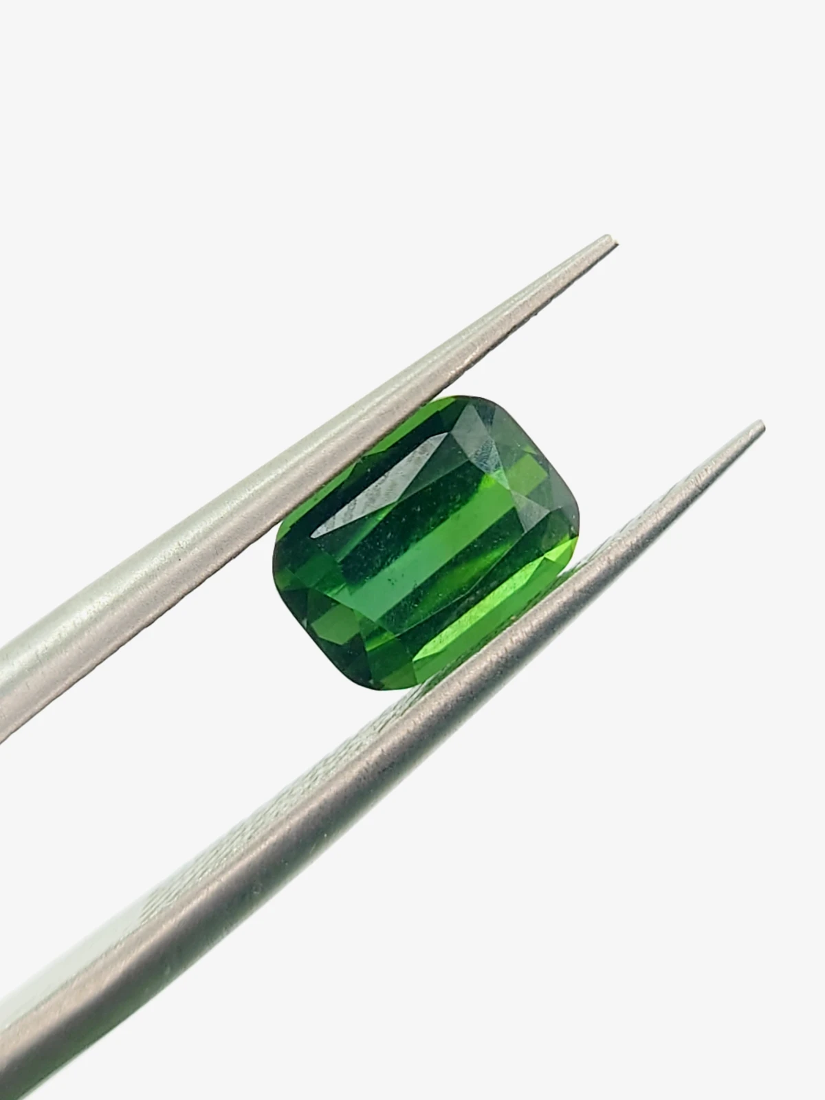 1.21ct Natural Forest Green Tourmaline Cushion Cut Loose Gemstone From Afghanistan