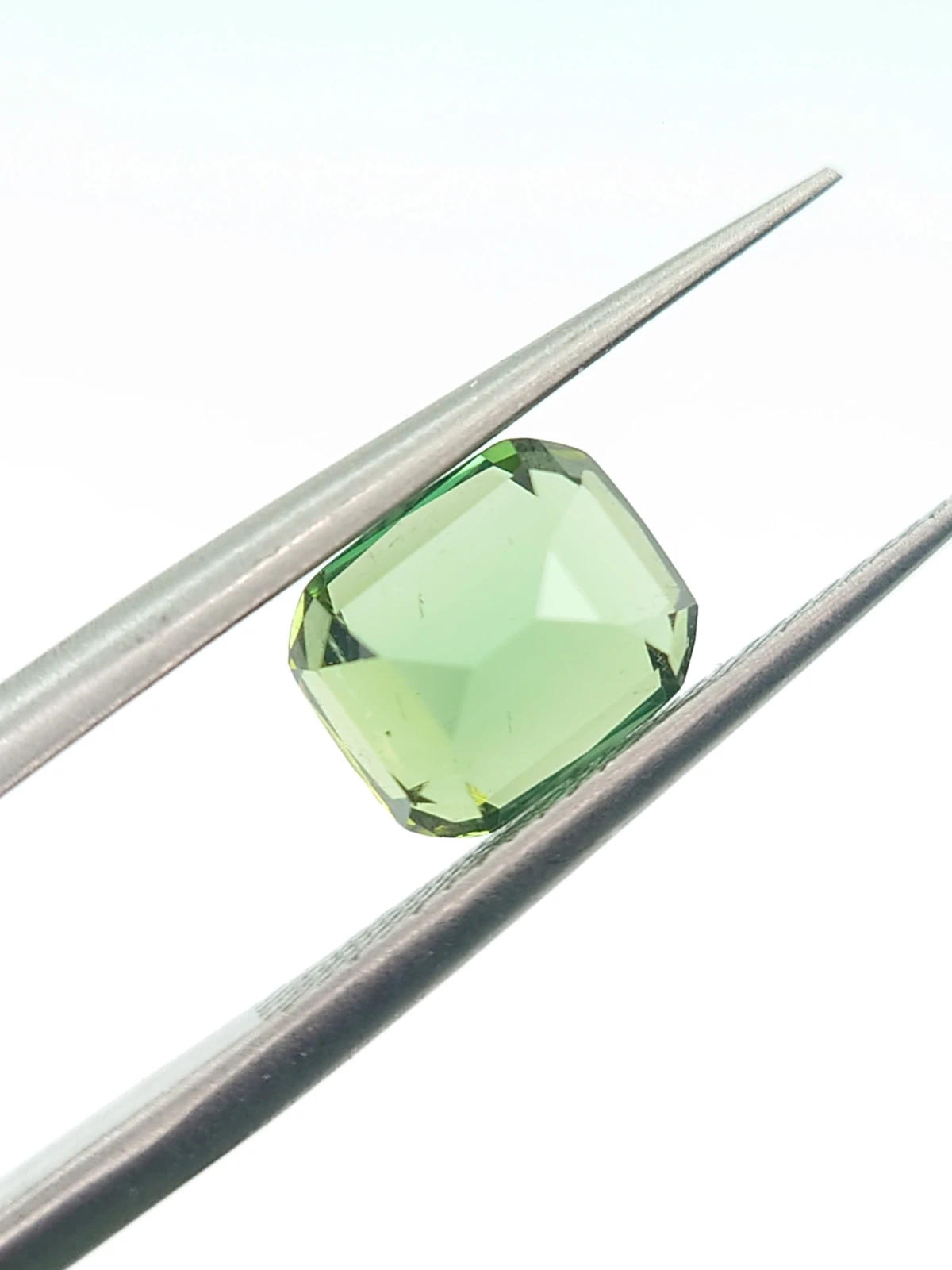 1.79ct Natural Green Tourmaline Step Cushion Cut  Loose Gemstone From Afghanistan