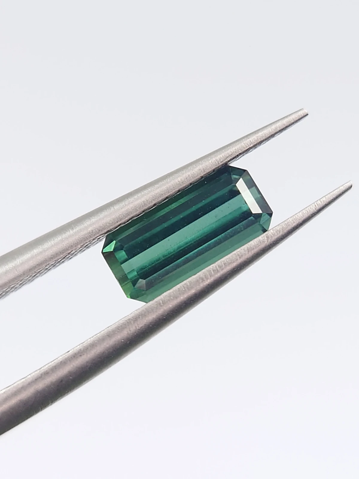 0.76ct Natural Teal Tourmaline Emerald Cut Loose Gemstone From Afghanistan