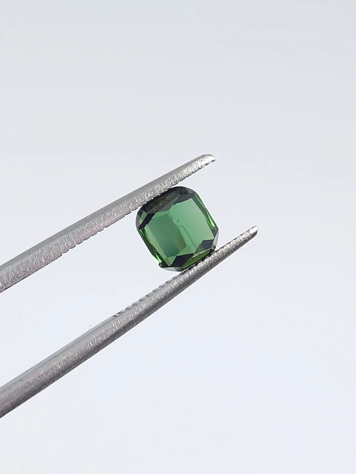 1.06ct Natural Green Tourmaline Step Cushion Cut Loose Gemstone From Afghanistan