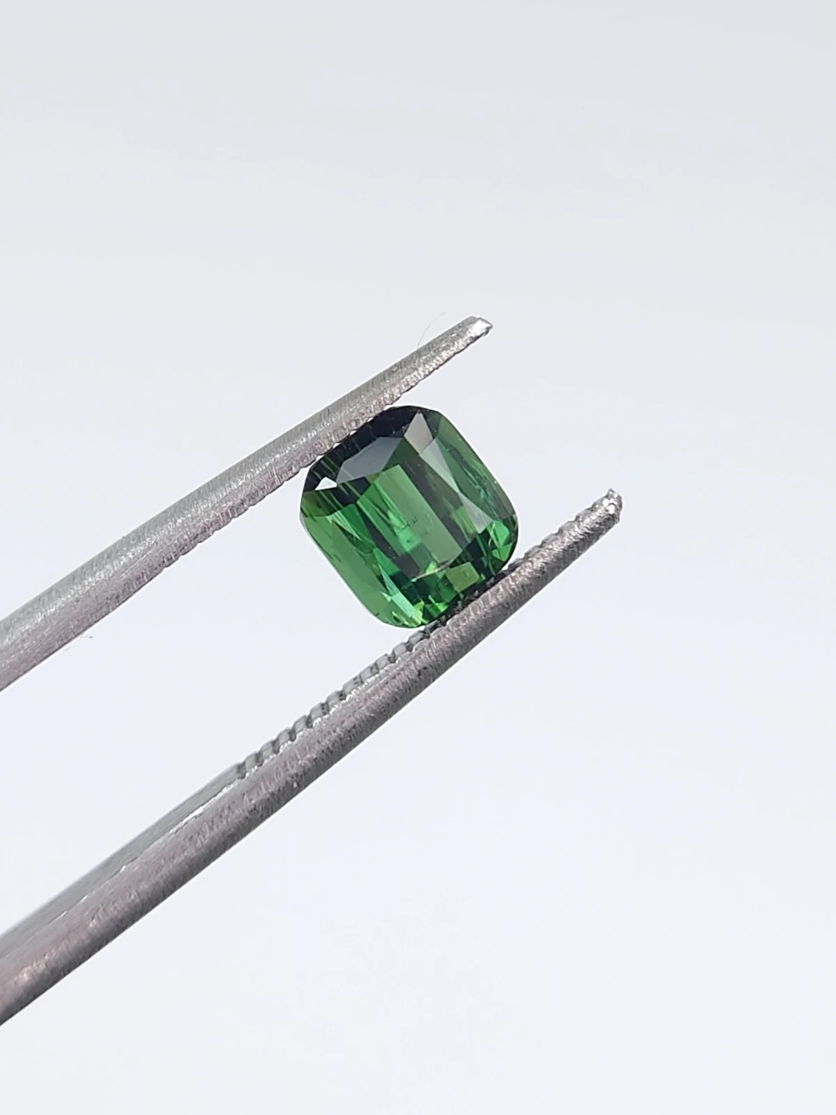1.06ct Natural Green Tourmaline Step Cushion Cut Loose Gemstone From Afghanistan