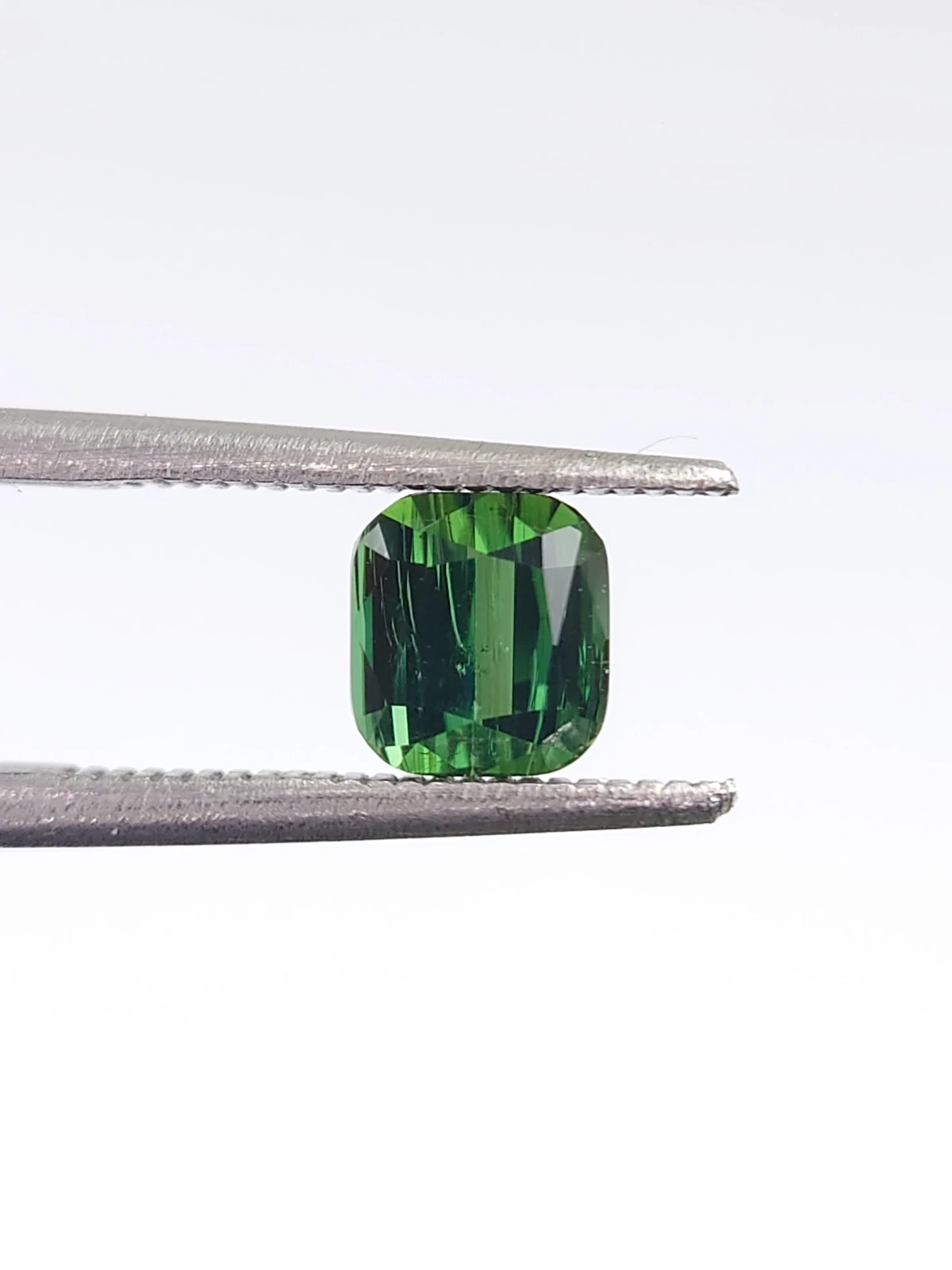 1.06ct Natural Green Tourmaline Step Cushion Cut Loose Gemstone From Afghanistan